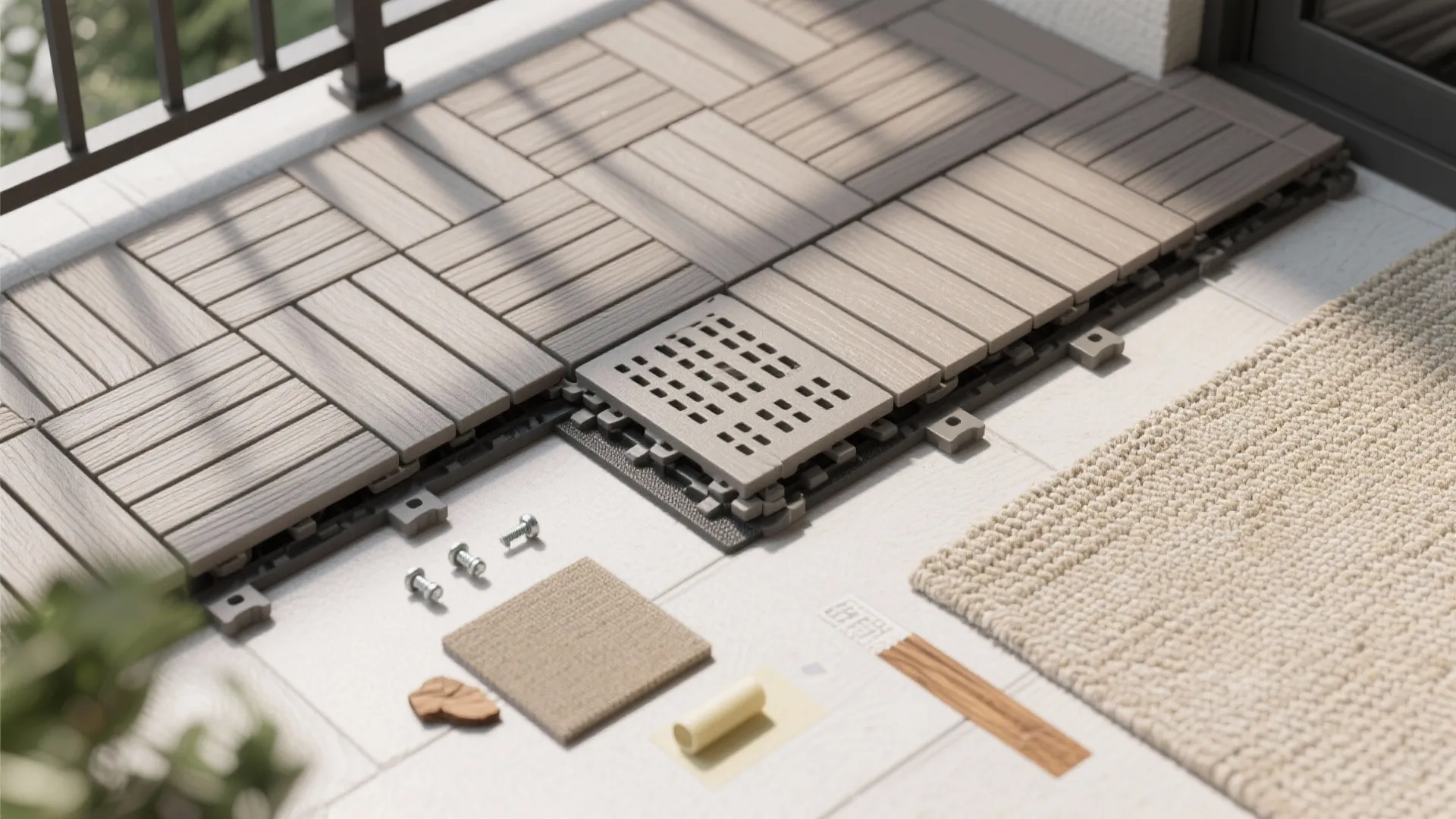 Flooring Refresh: Interlocking Deck Tiles + Outdoor Rug