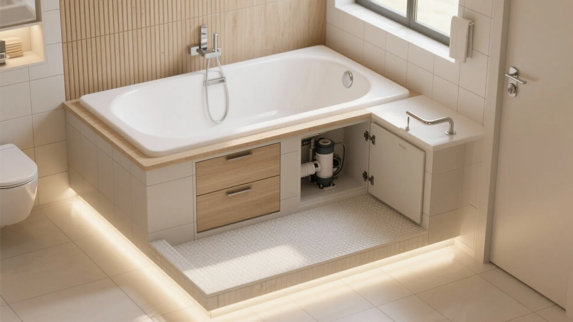 Idea 2: Elevated deck with hidden storage and access