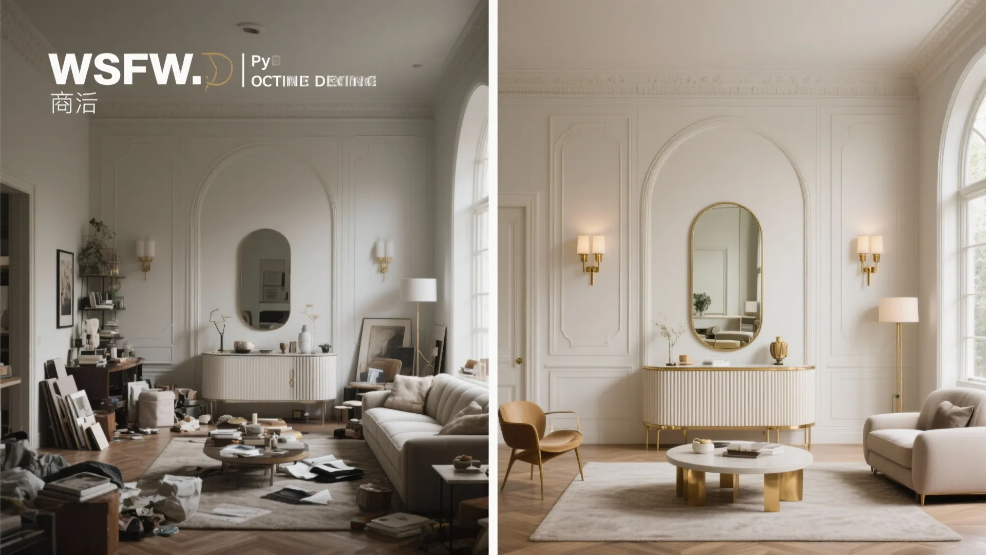 Art-Deco-Inspired Symmetry and Mirrors