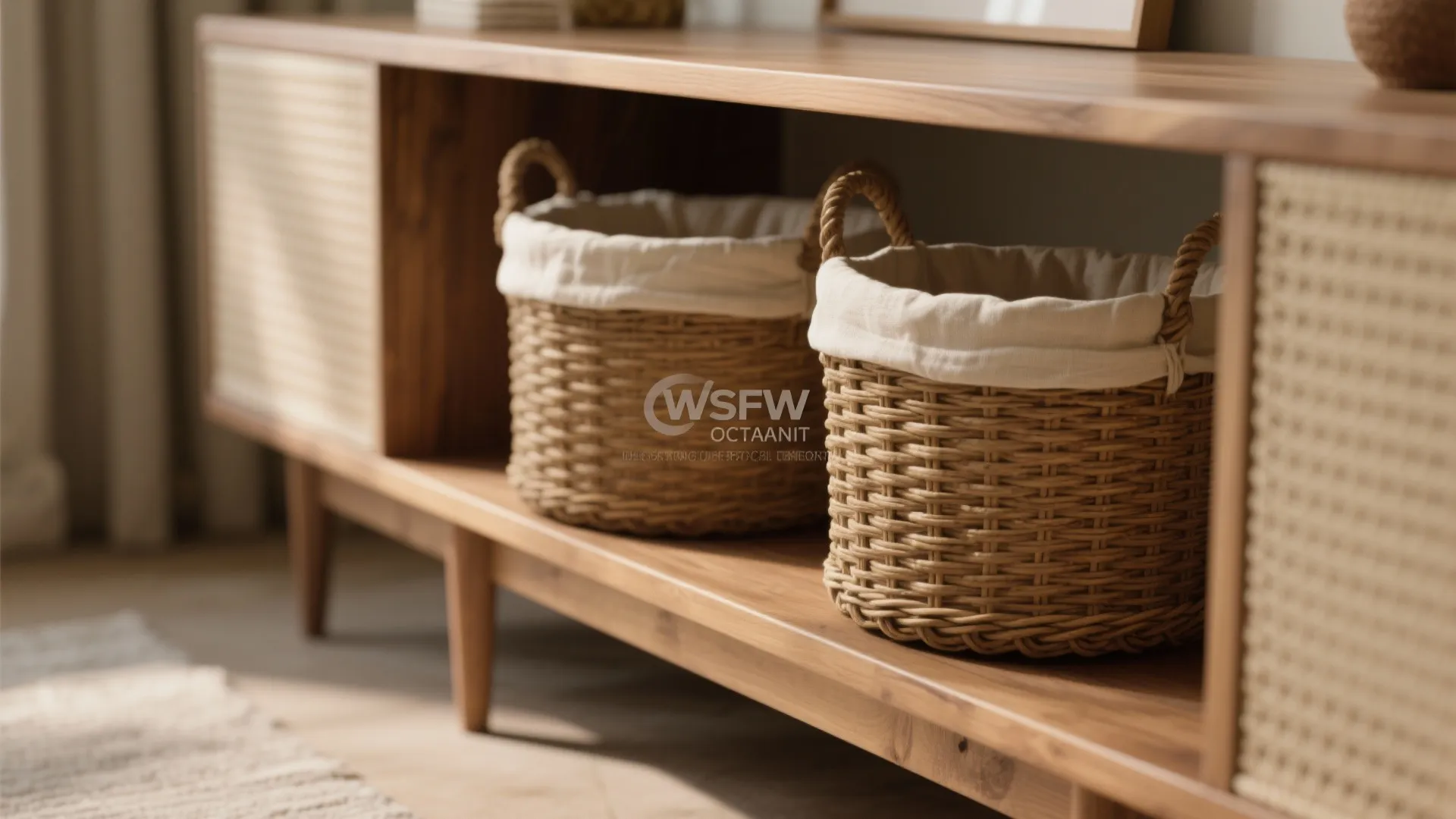 Decorative baskets that double as furniture