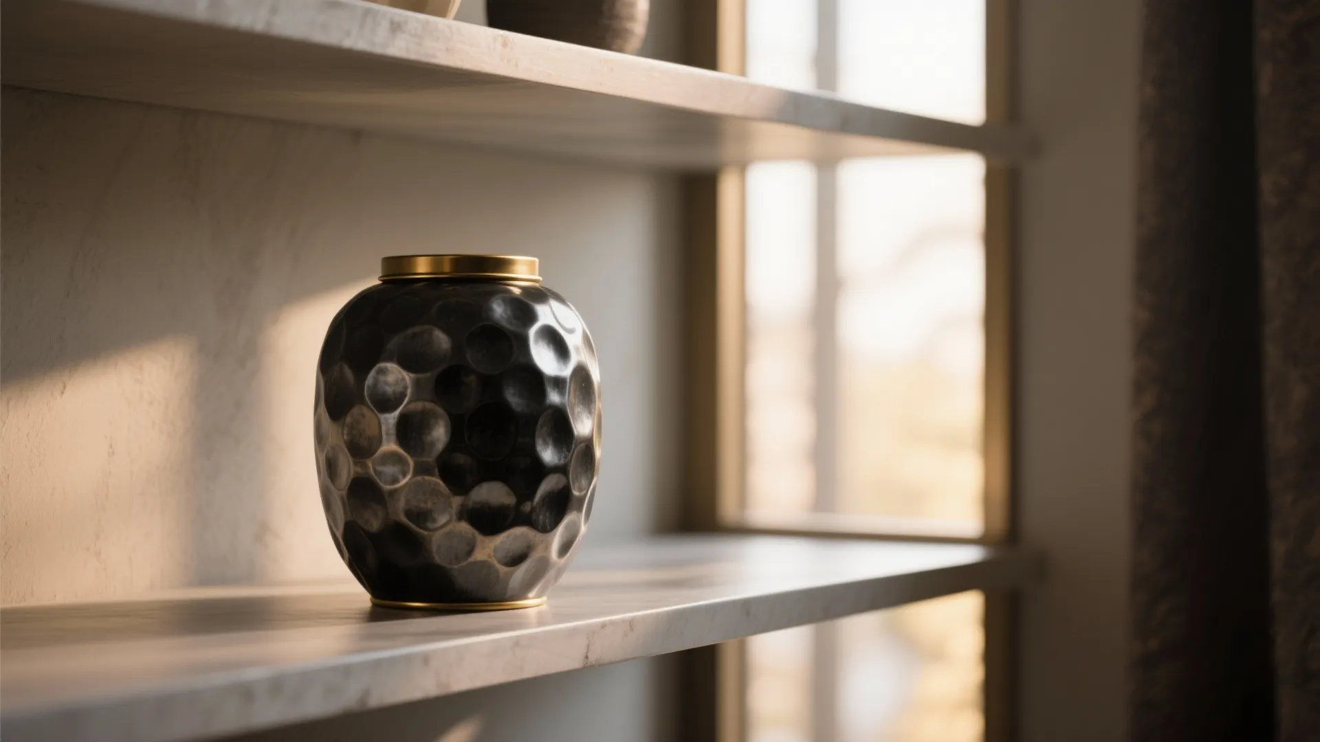 3. Decorative black canisters as focal accents