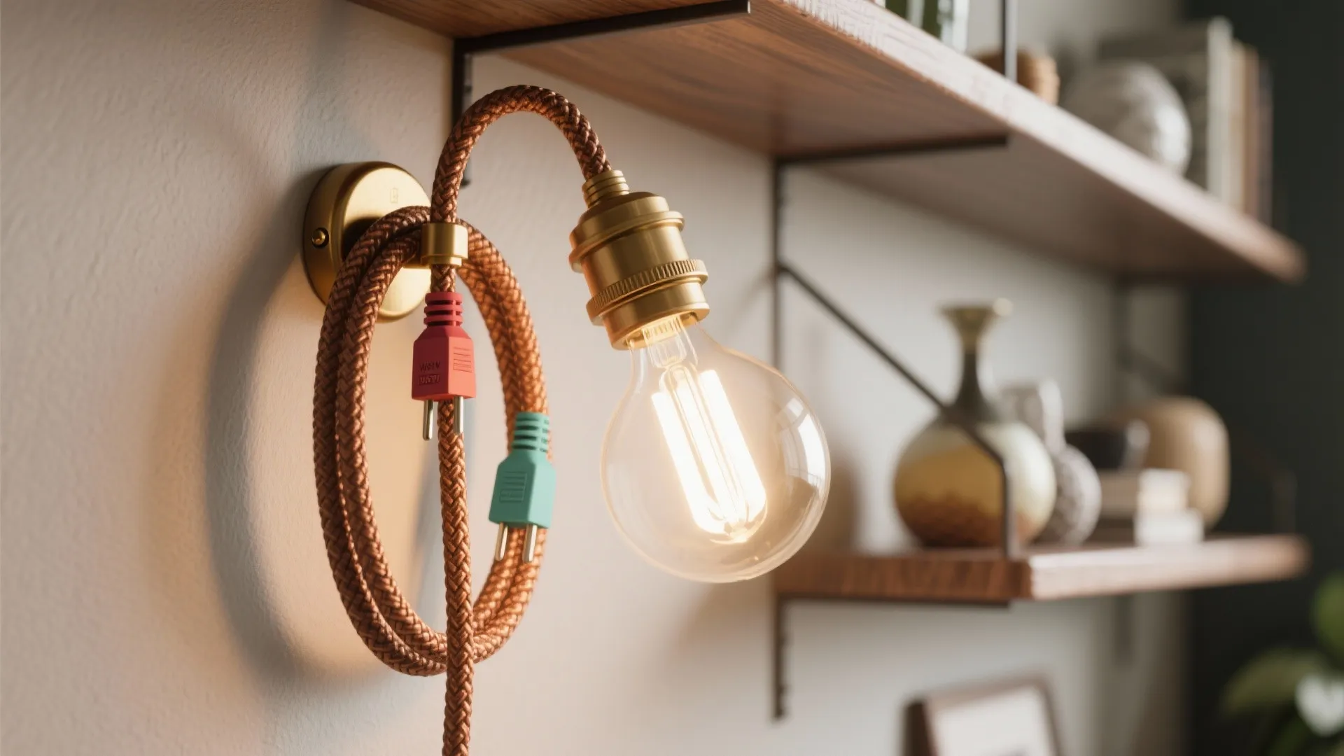 5. Decorative Corded Lights as Design Statements
