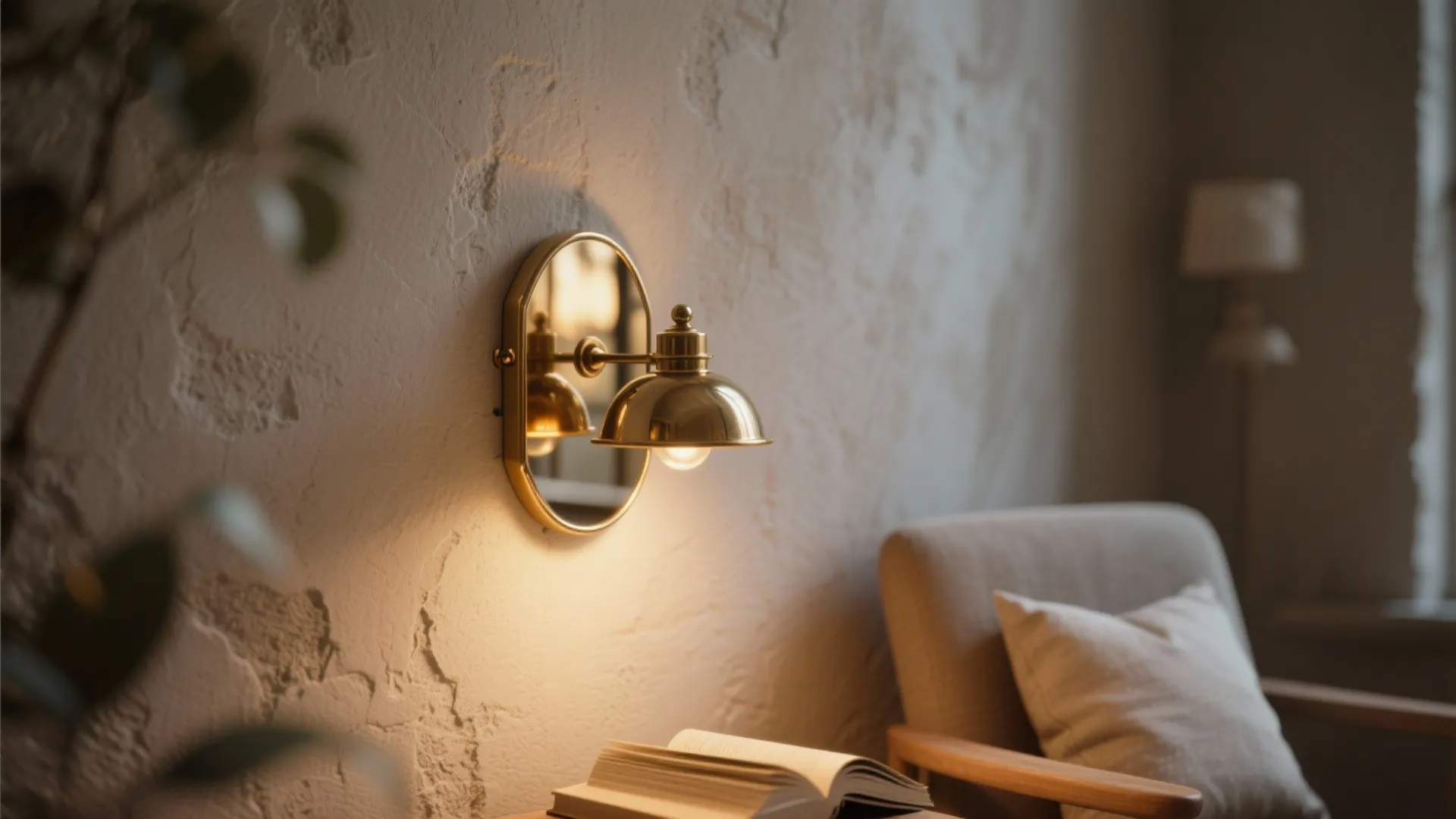 5. Small decorative sconces with reflective backplates
