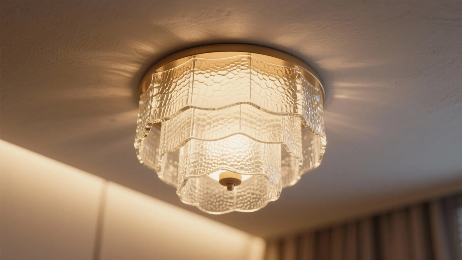 5. Decorative Flush with Diffused Shades