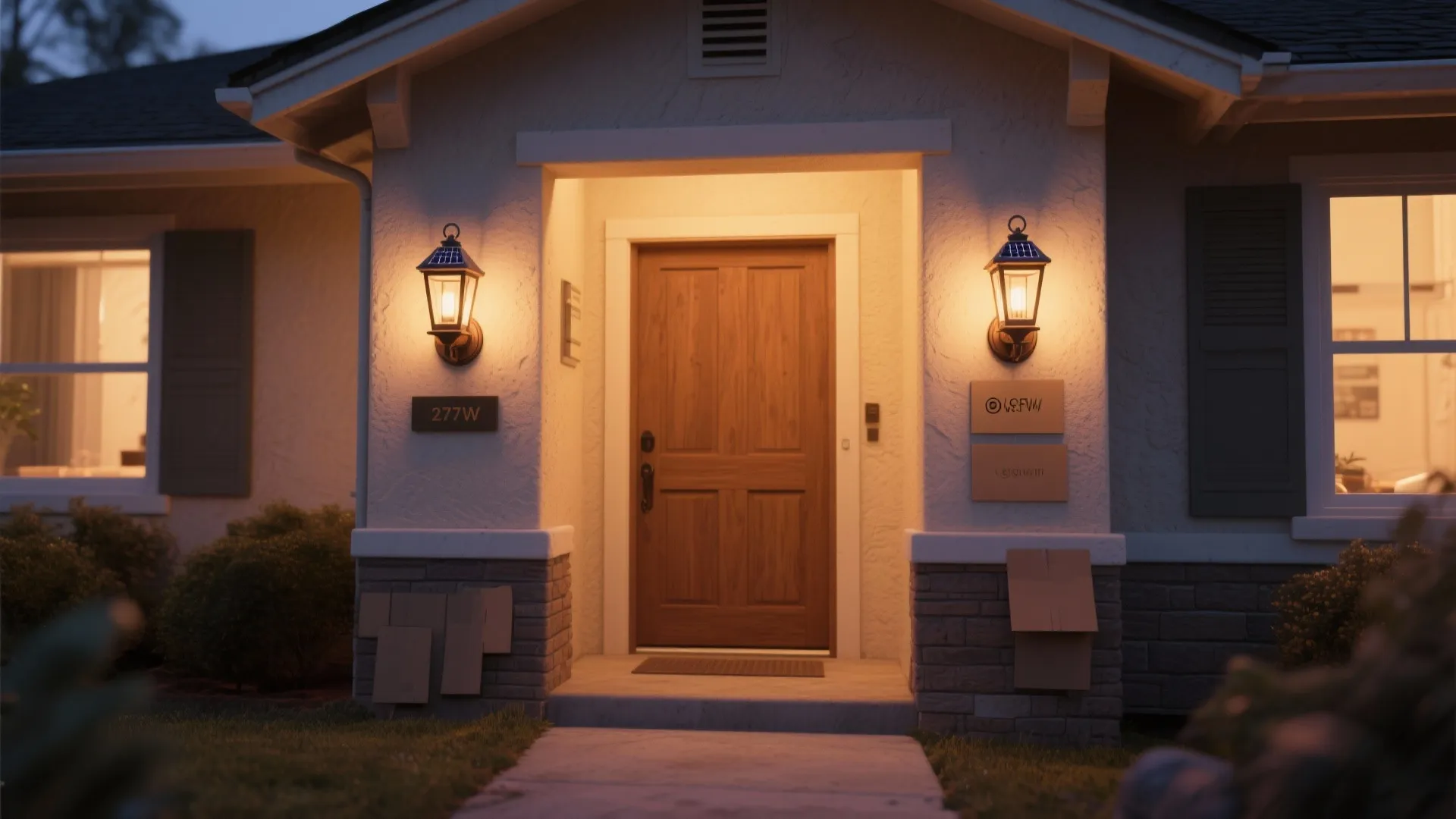 3. Decorative Solar Sconces for Entryways