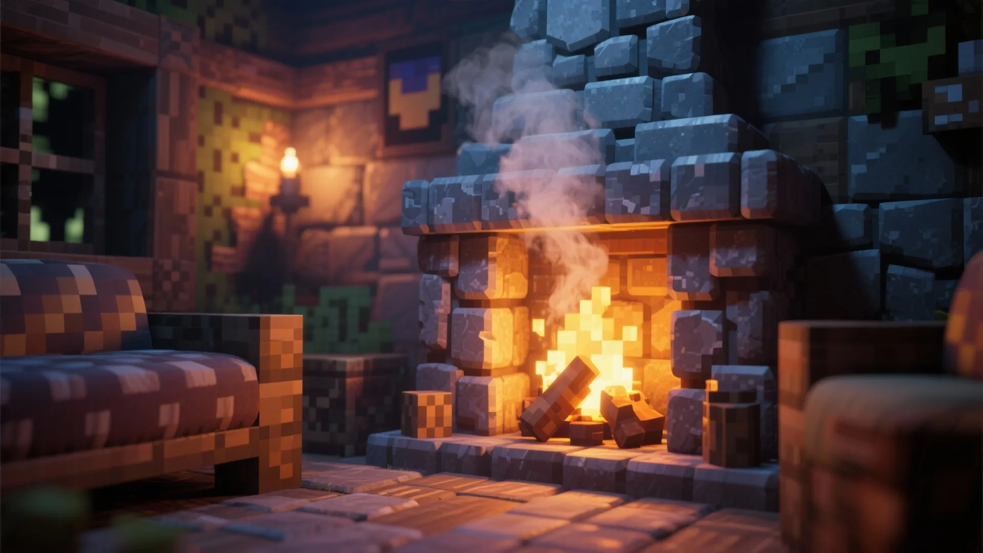 6. Decorative fireplace corner