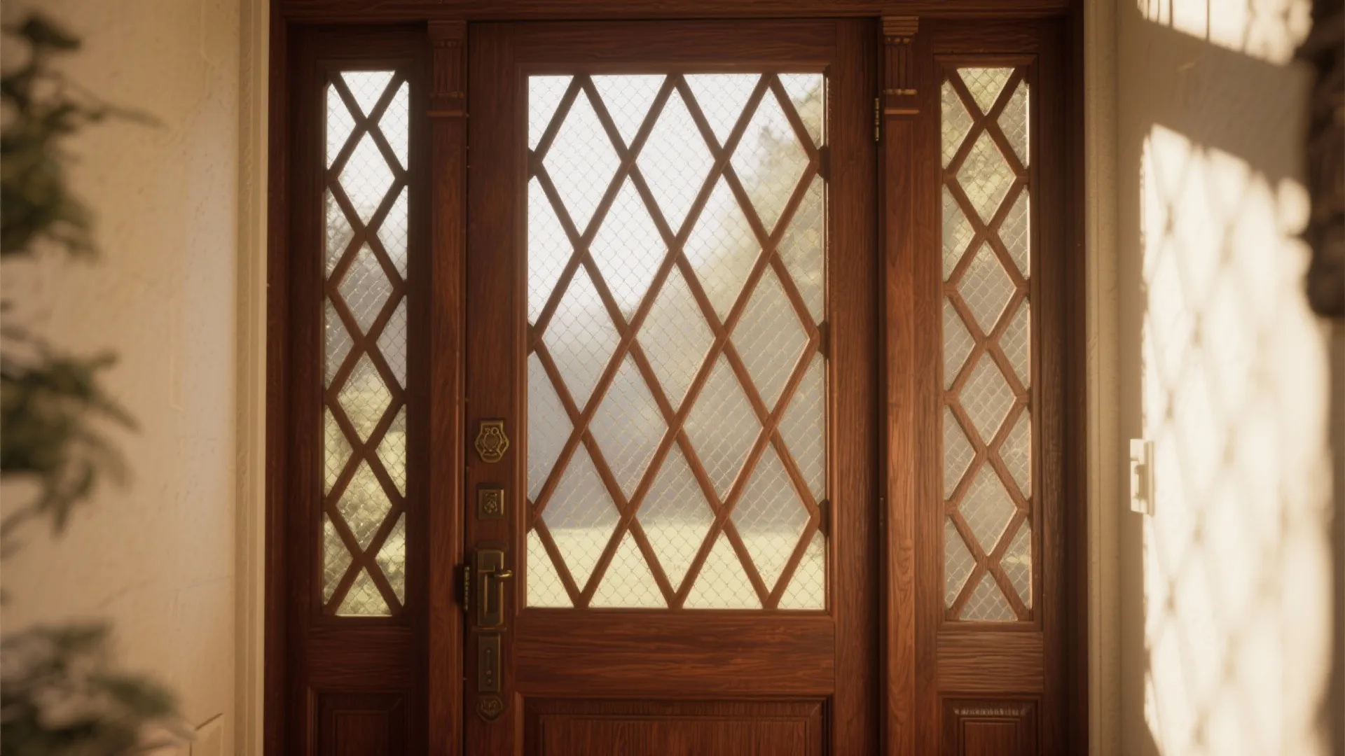 3. Decorative lattice with inset mesh