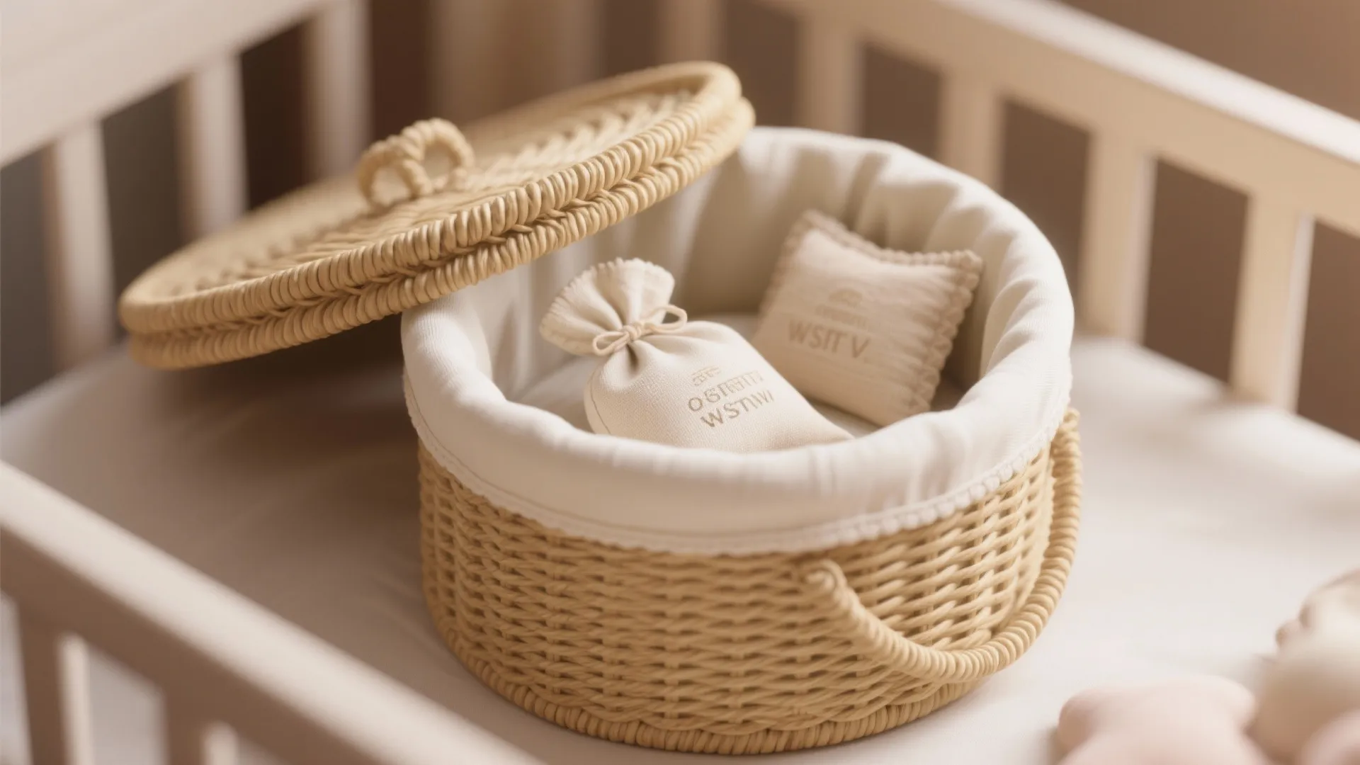 5. Decorative Basket That Doubles as Nursery Bin