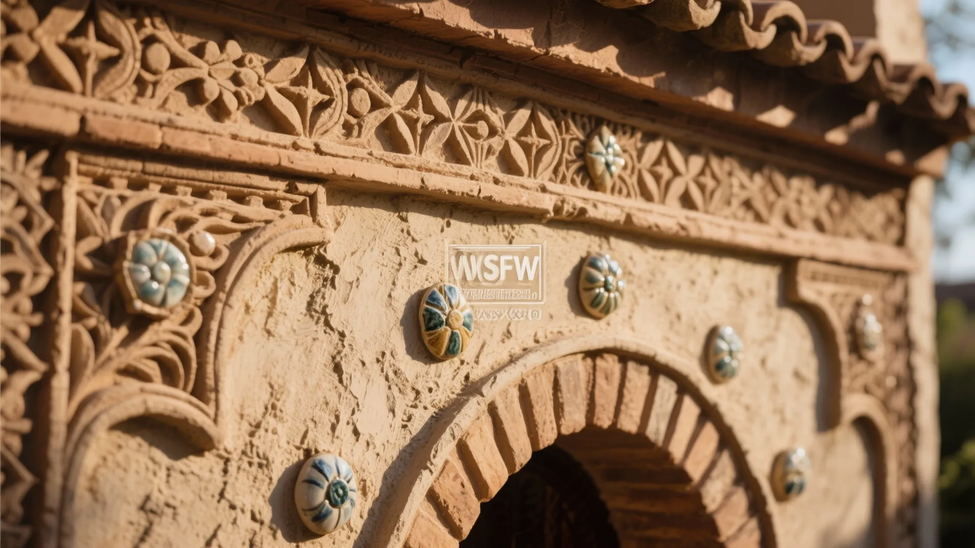 Plaster with Embedded Decorative Elements