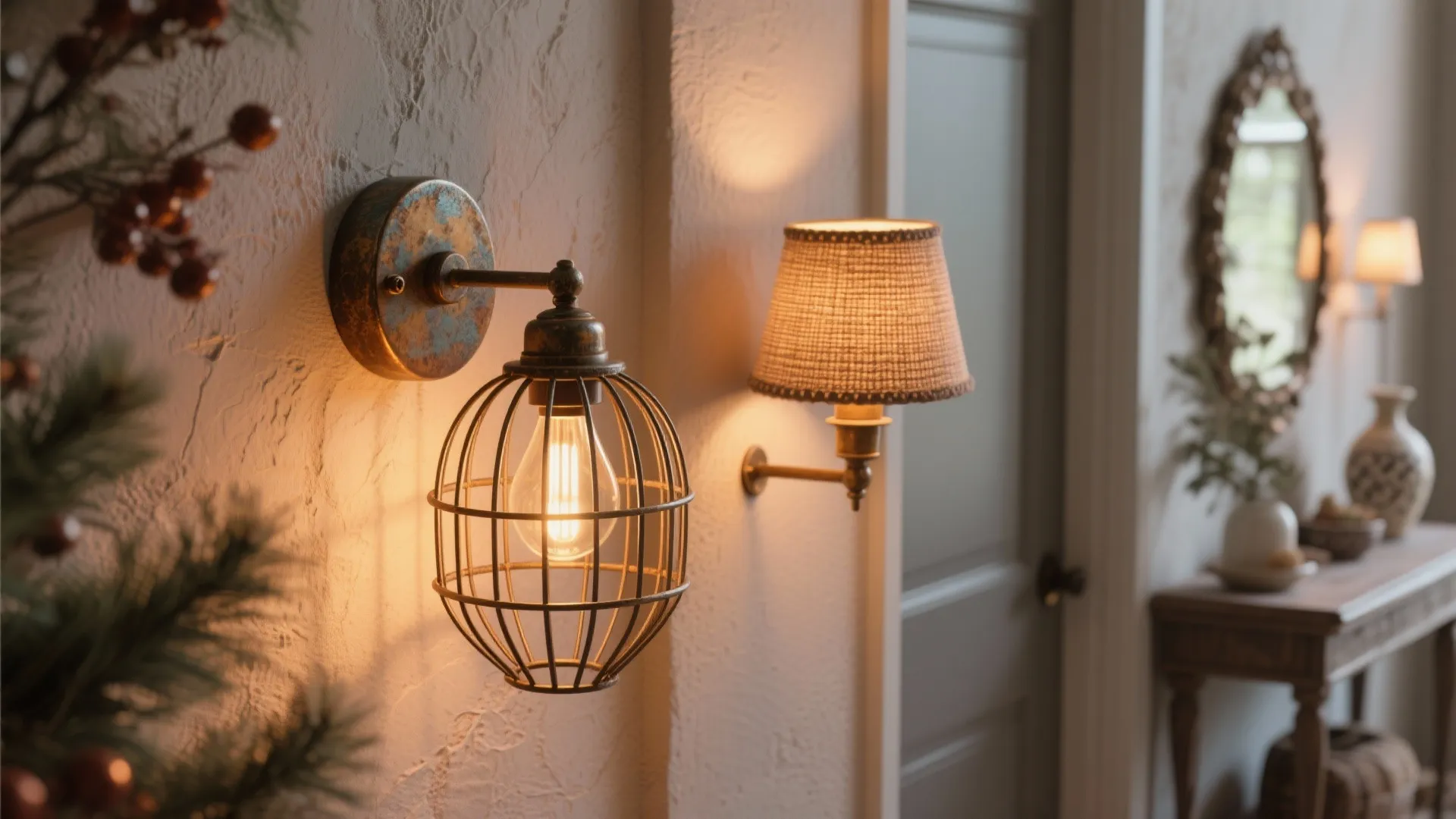 5. Decorative plug-in sconces for accent lighting and ambiance