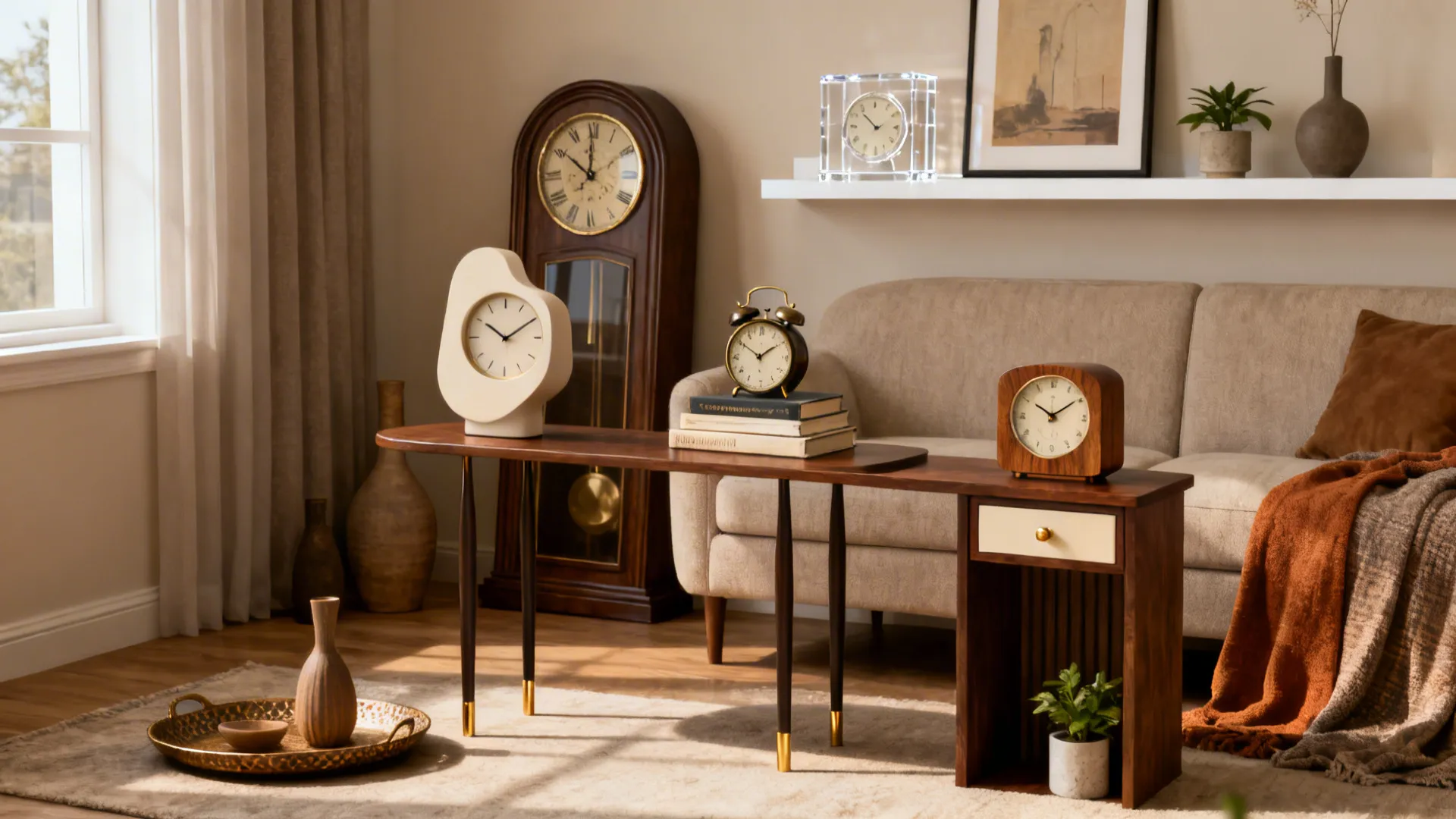 5 Decorative Table Clocks for Living Room Ideas
