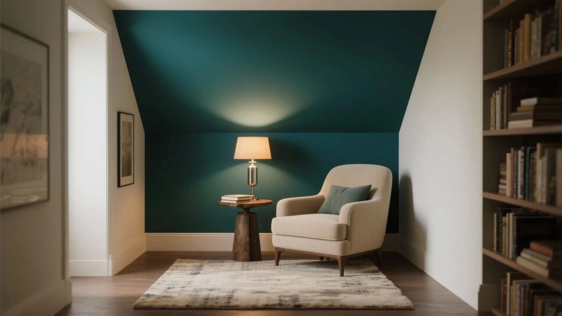 Deep Accent Ceiling (Cocooning Corners with Charcoal, Teal, or Aubergine)