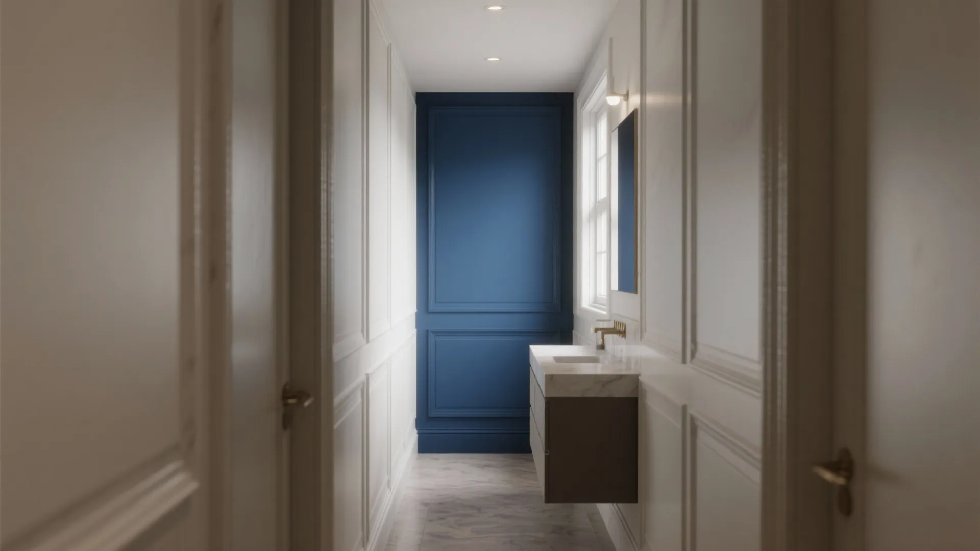 1. Go deep on one wall to create depth