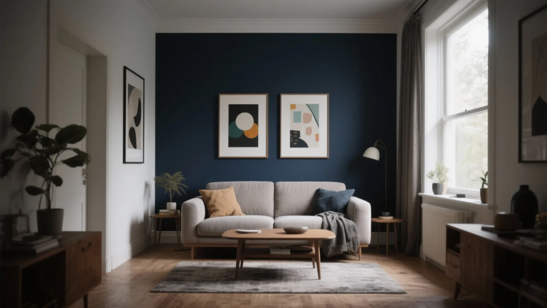 2. Deep accent wall for drama