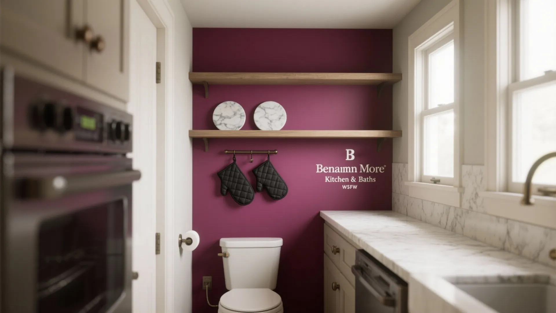 1. Moisture-Resistant Deep Accent Wall