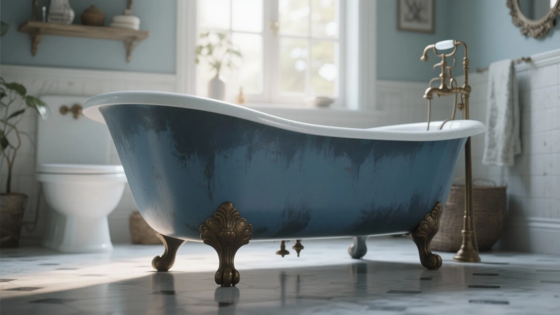 5. Deep Blue Bathtub