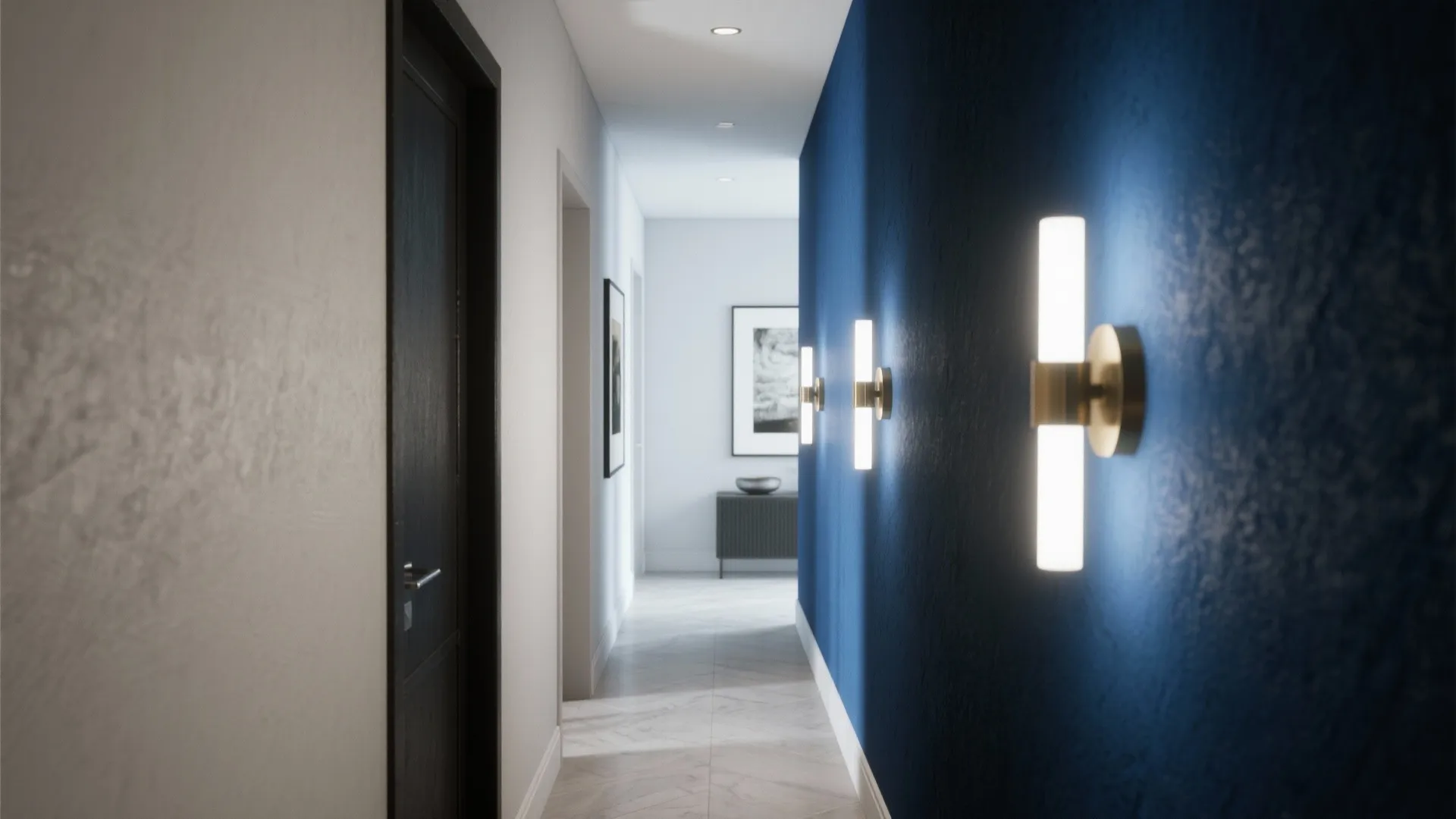 Bold Accent Wall in Deep Blue