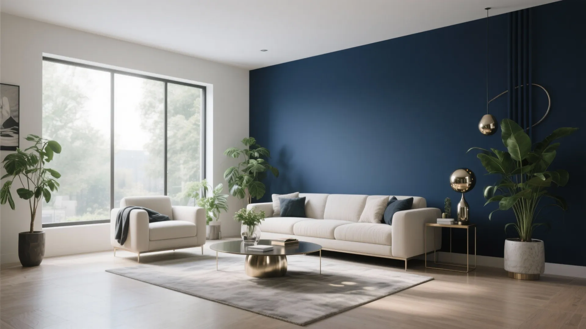 Deep Blue Statement Walls