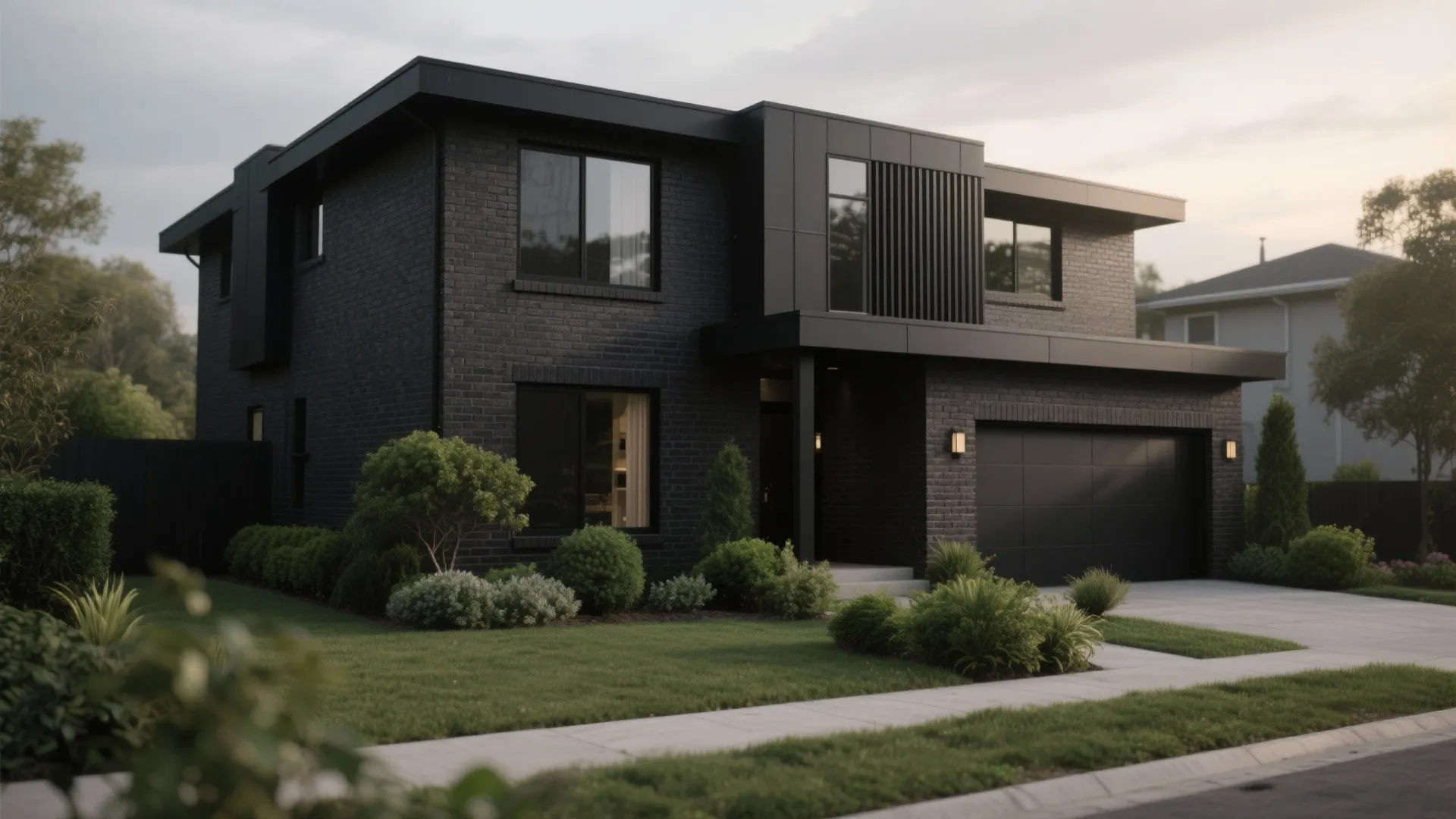 2. Deep Charcoal with Matte Black Accents