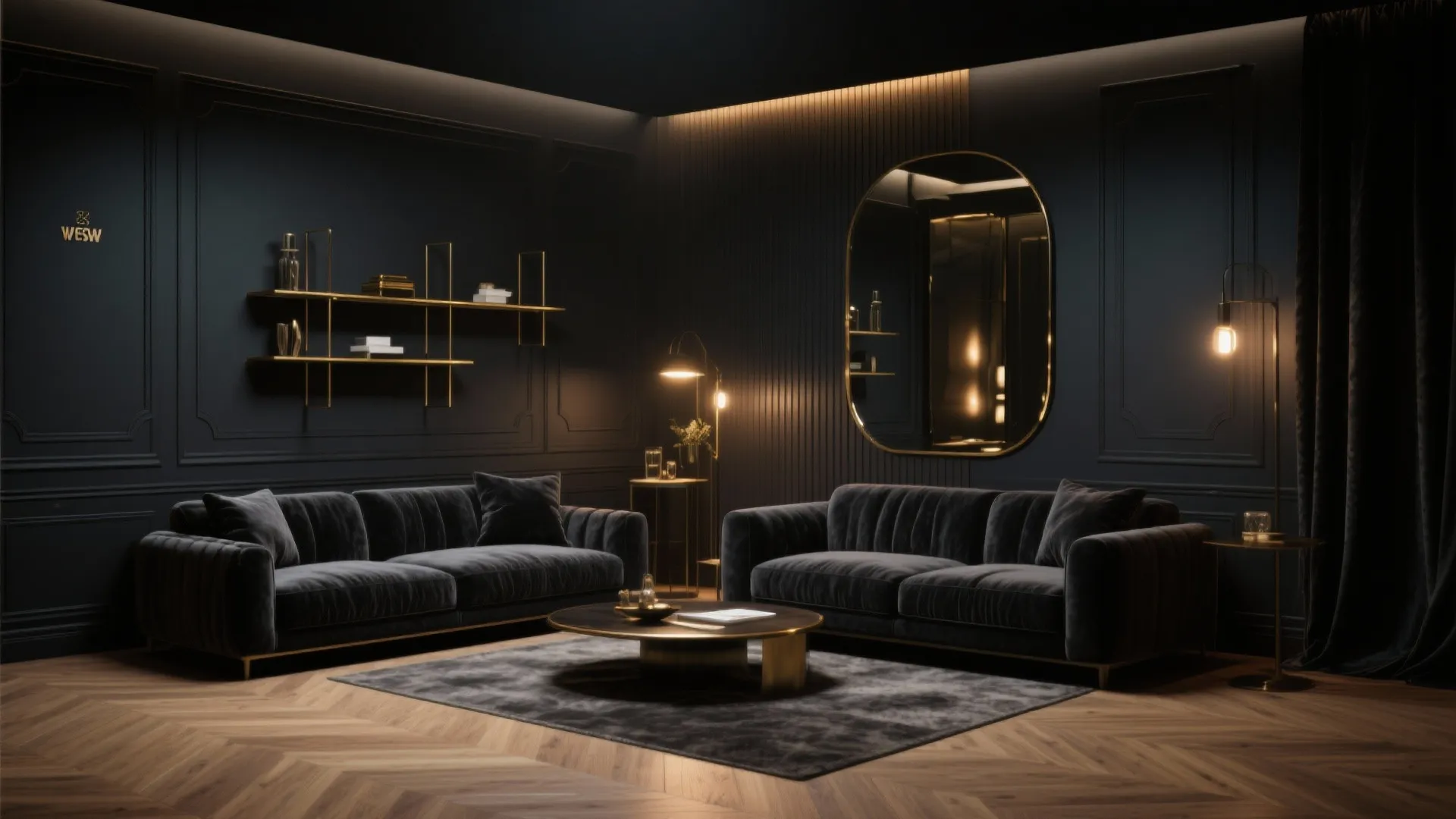 3. Deep Charcoal for Drama and Contrast