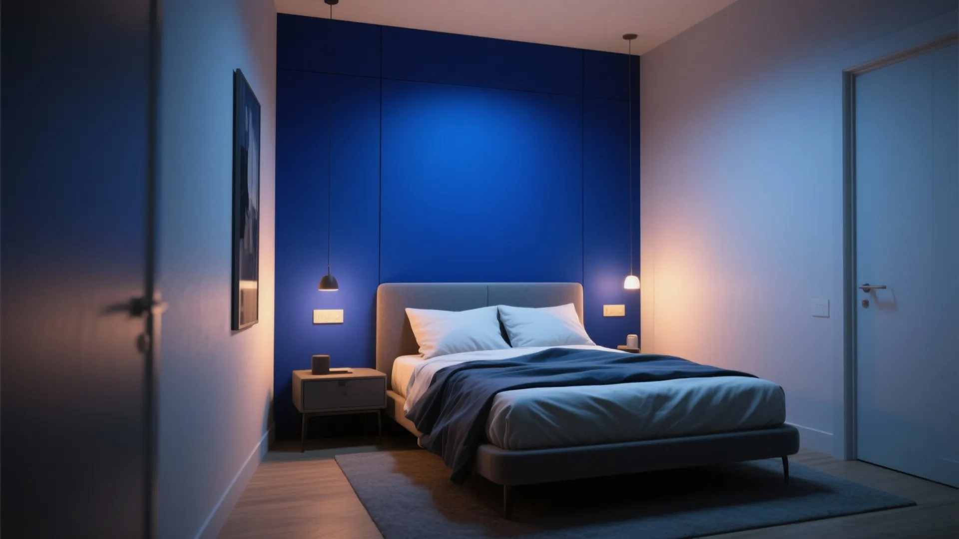 Bold Accent Wall with Deep Colors