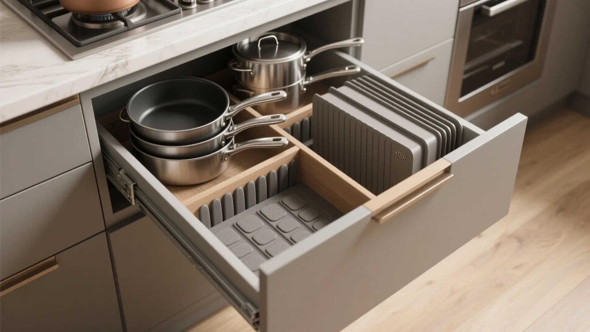 3. Deep Drawer Zones for Pots and Pans