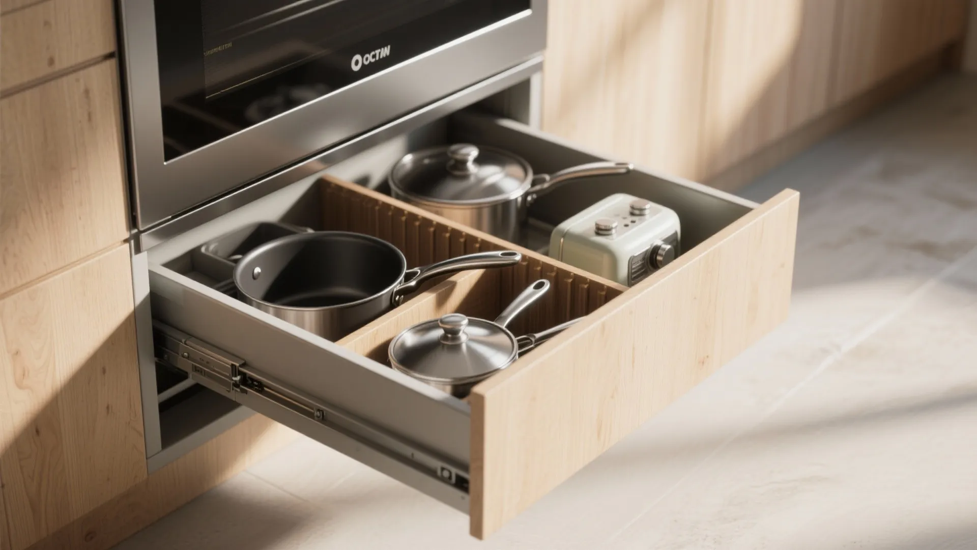 4. Deep Drawers for Pots, Pans and Small Appliances