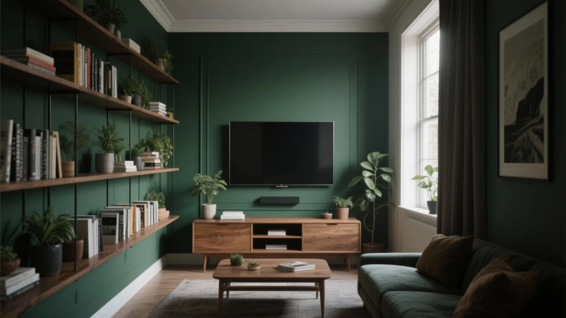 1) Deep Forest Accent Wall