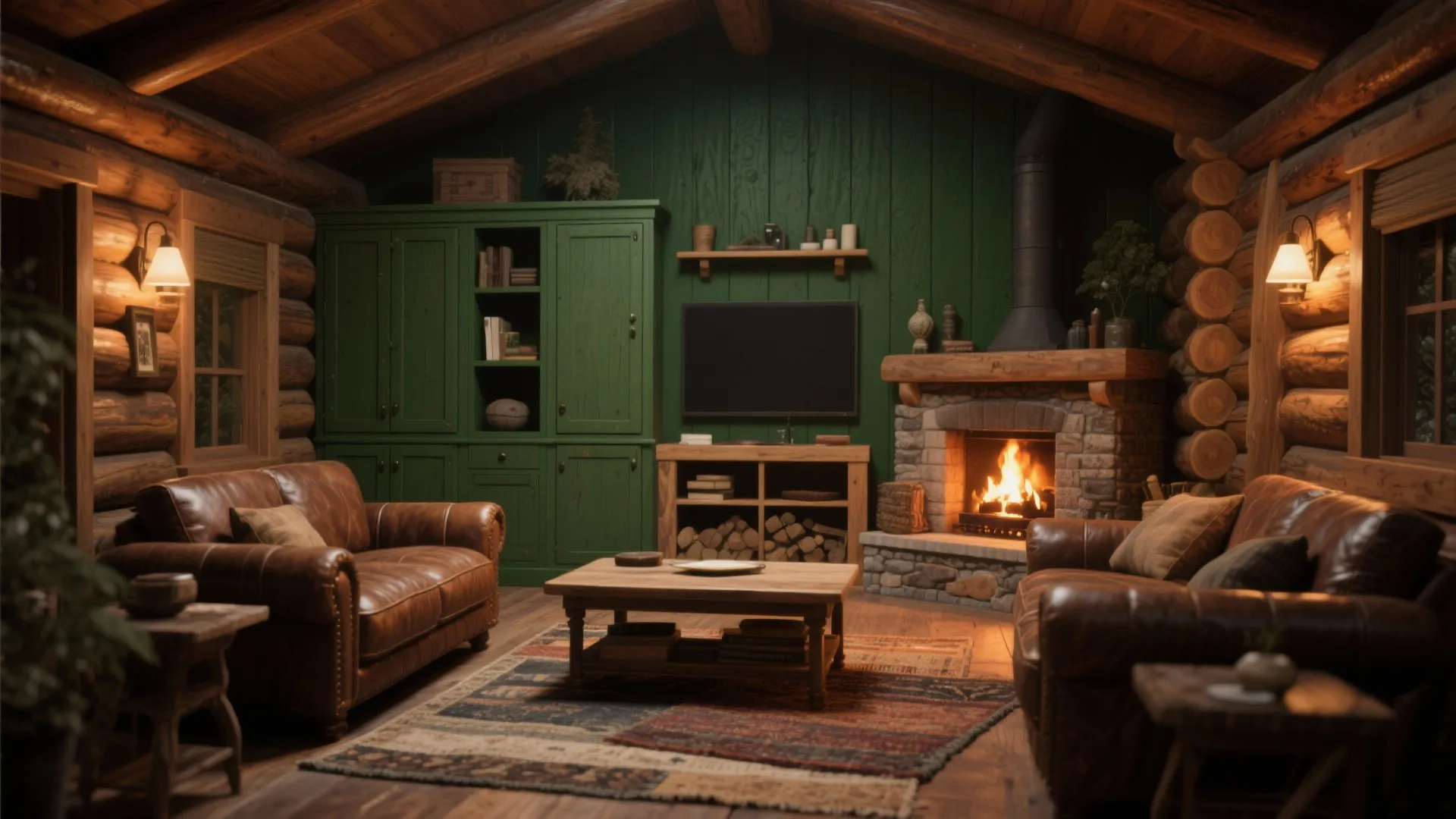3. Deep Green Accent — bring the outdoors in