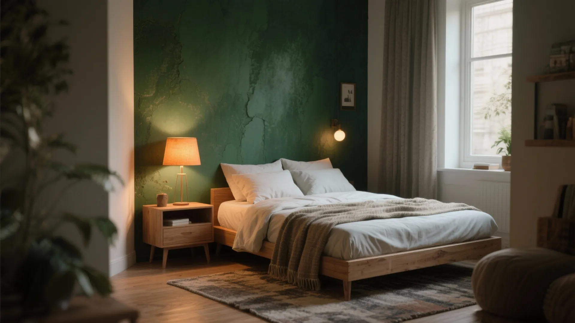 3. Deep Green for Cozy Bedrooms