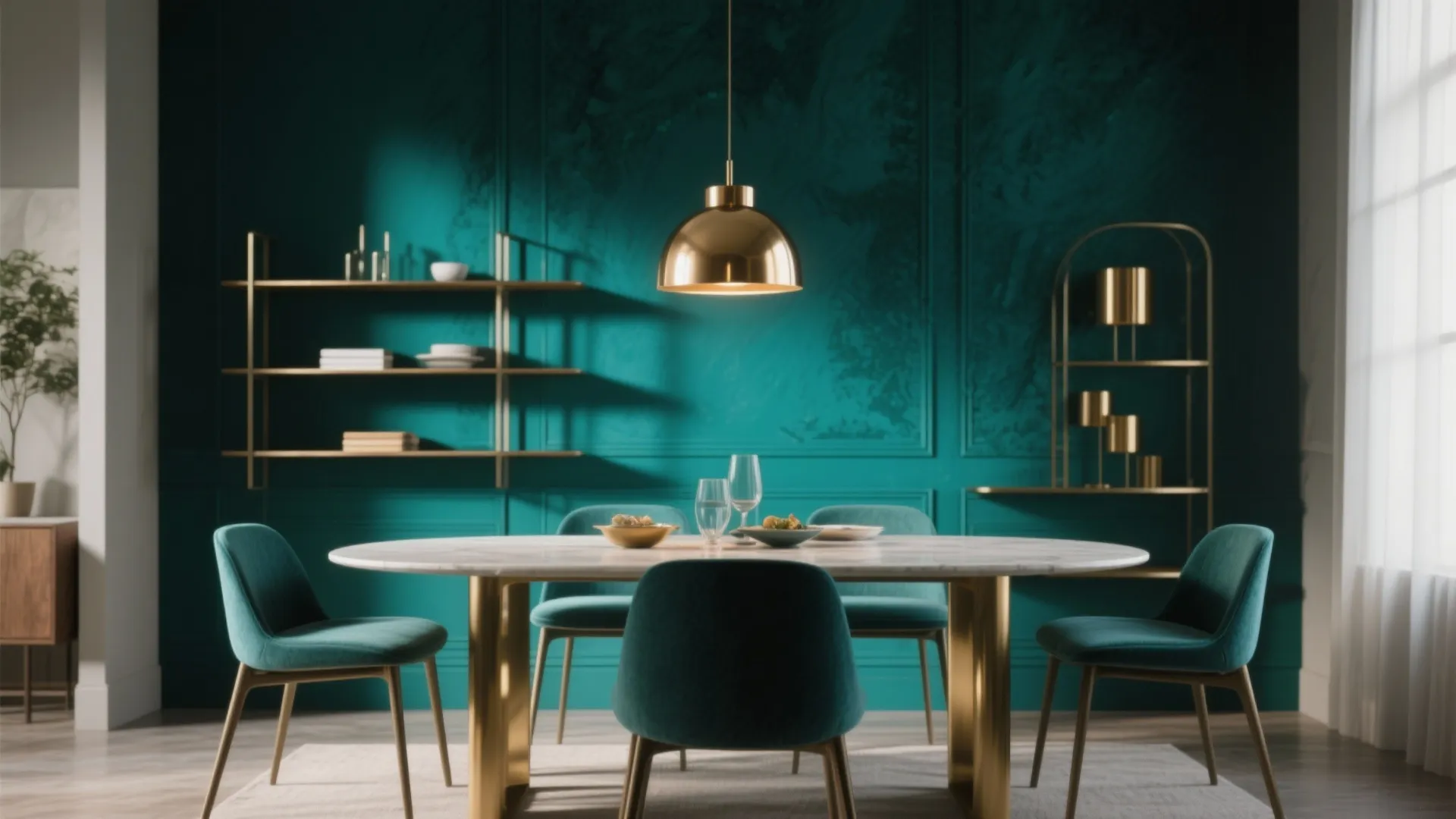 1. Deep jewel-tone accent