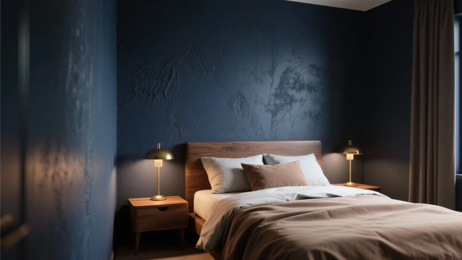 1. Deep Navy Cocoon: Make the Room Feel Hugging, Not Cold