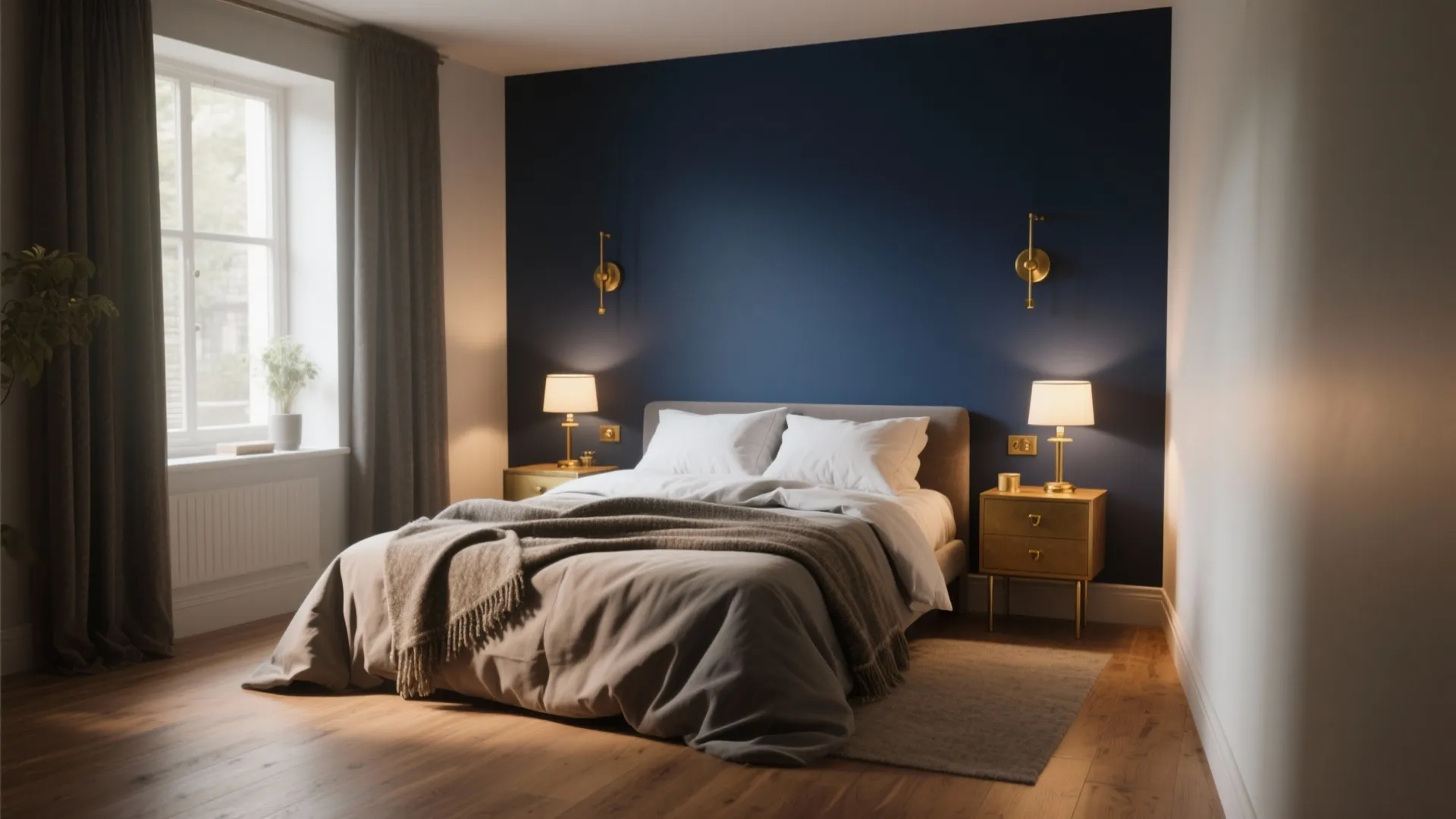 1. Deep navy for a cozy cocoon