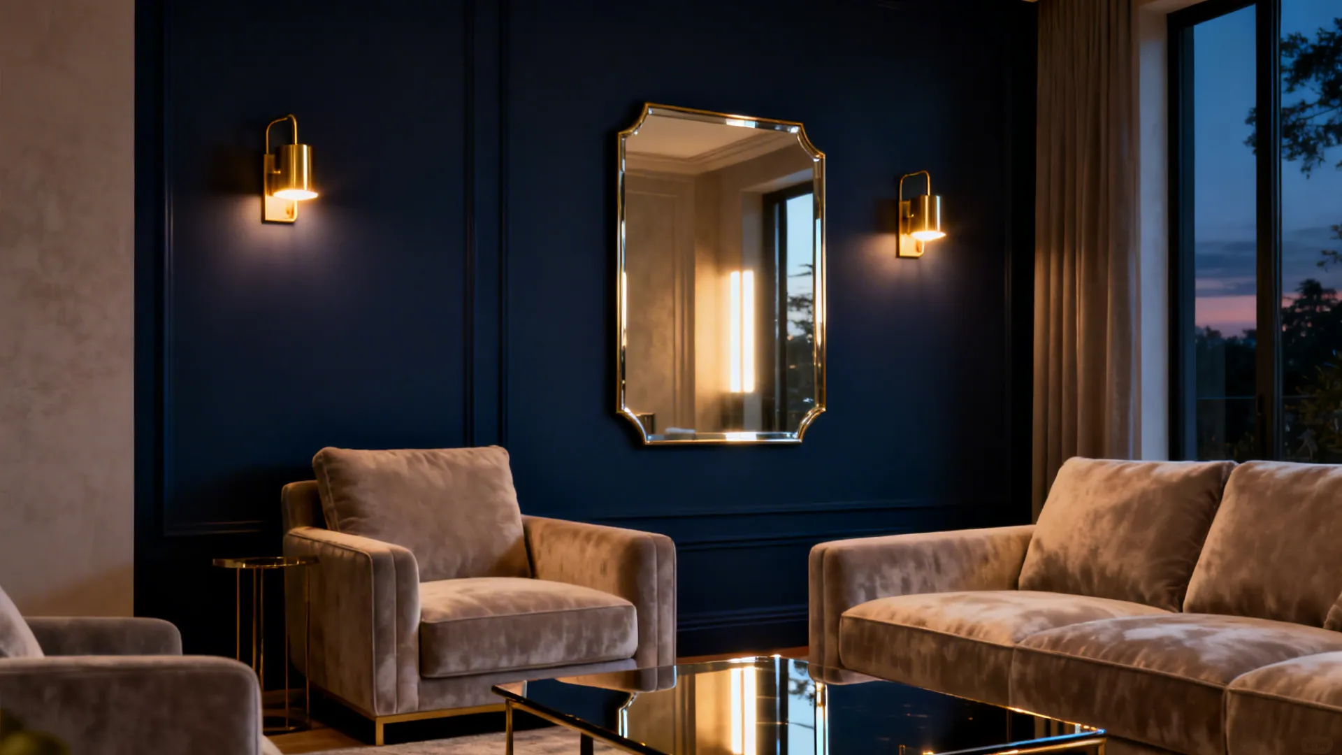 2. Deep Navy as a Drama Wall