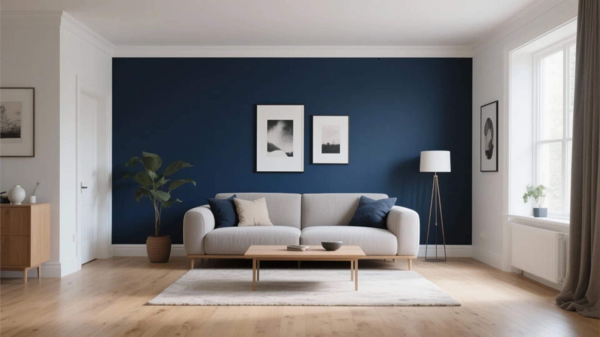 1. Deep Navy Statement Wall