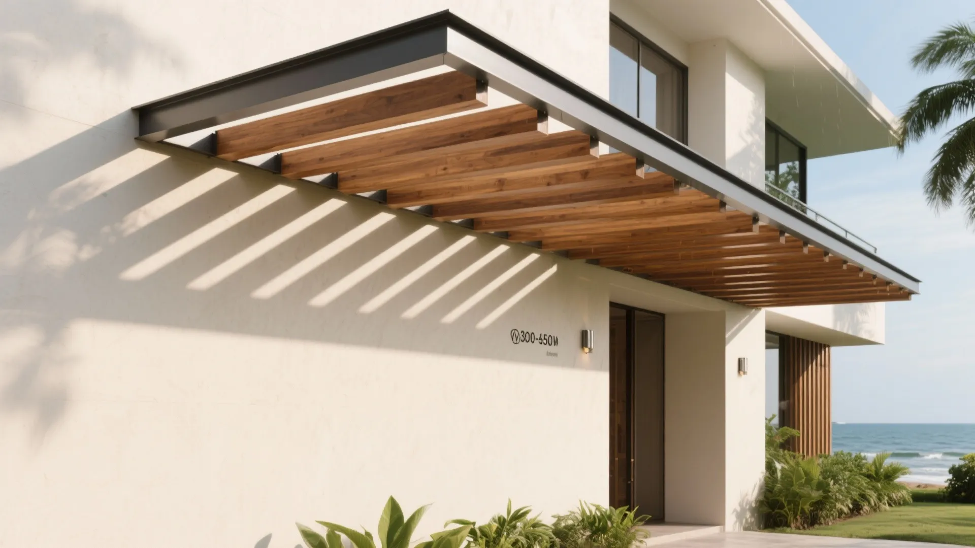 Deep-Overhang Shading Pergola