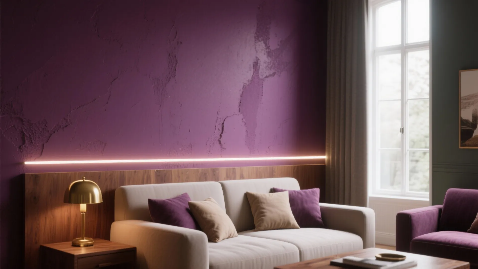 Deep Plum Accent Wall