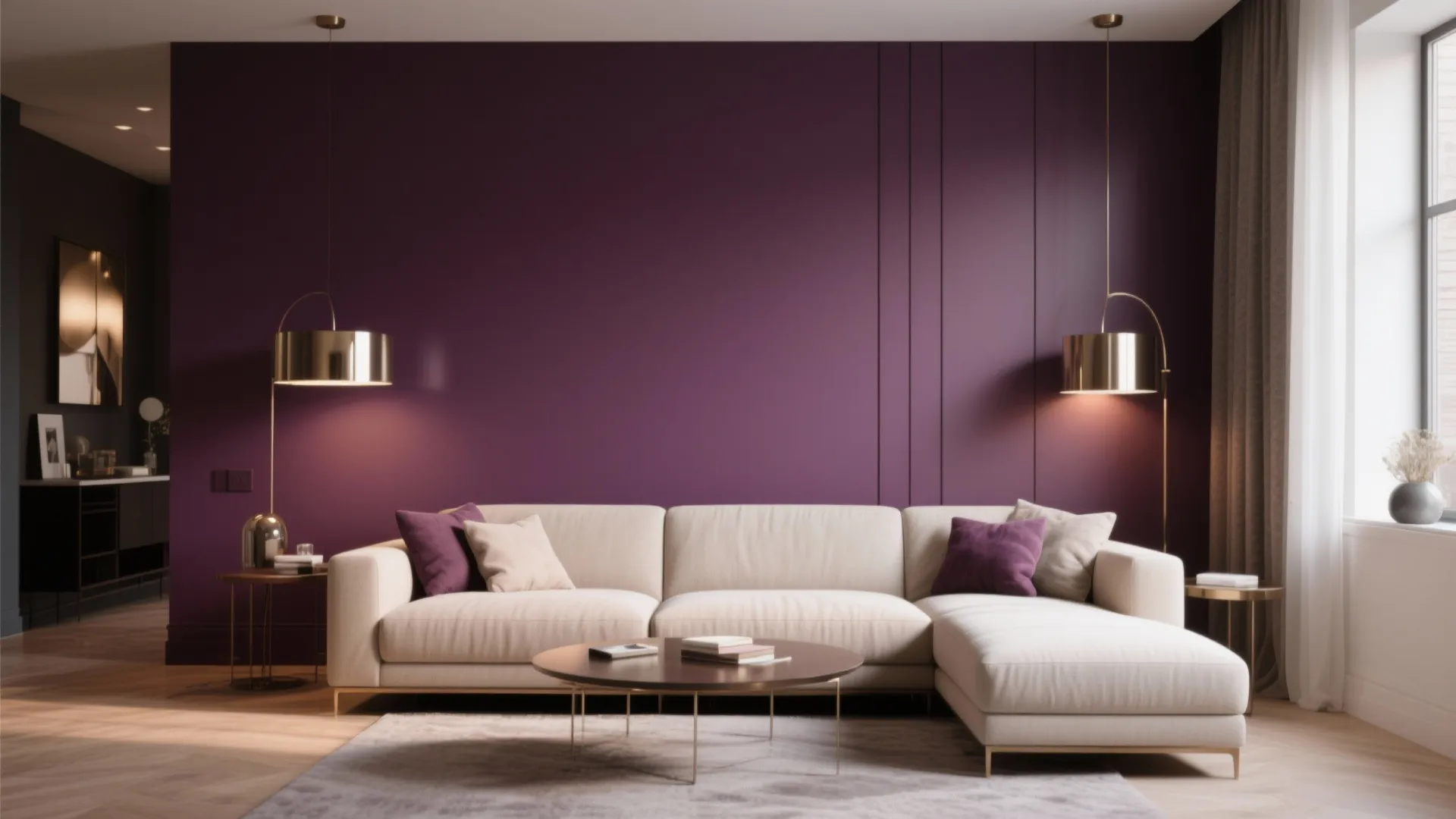 Deep Plum Accent Wall
