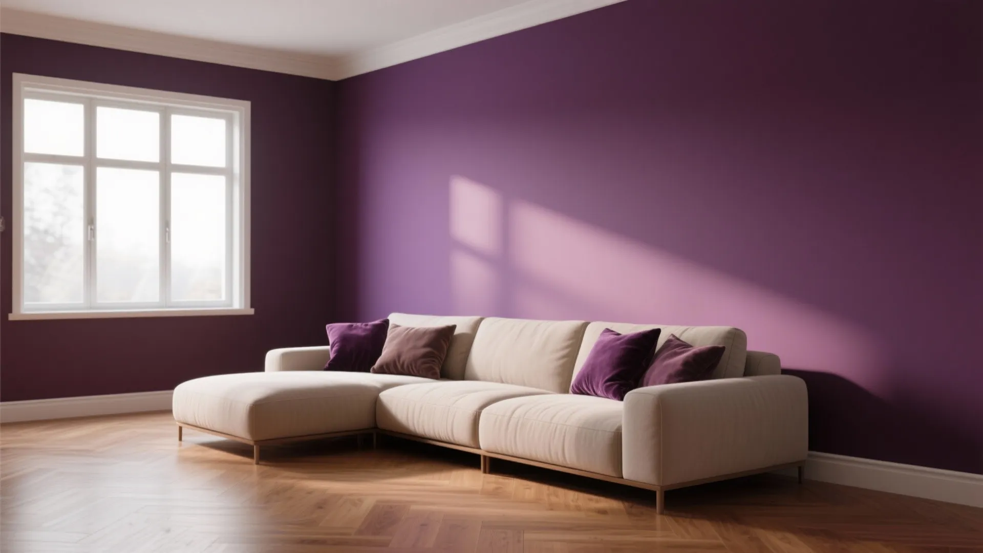 1. Deep Plum Accent Wall for Drama