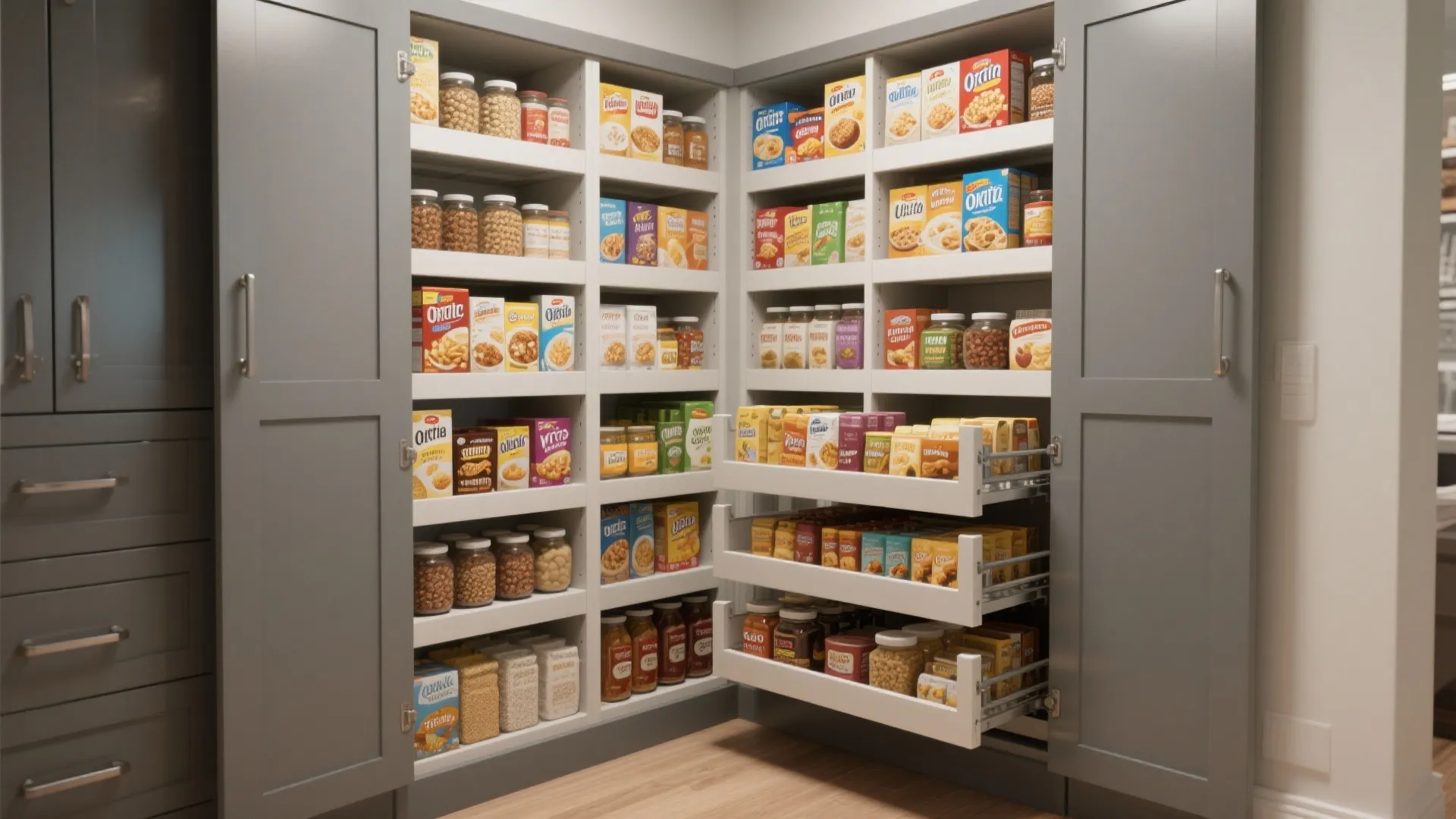 4. Deep pull-out pantry