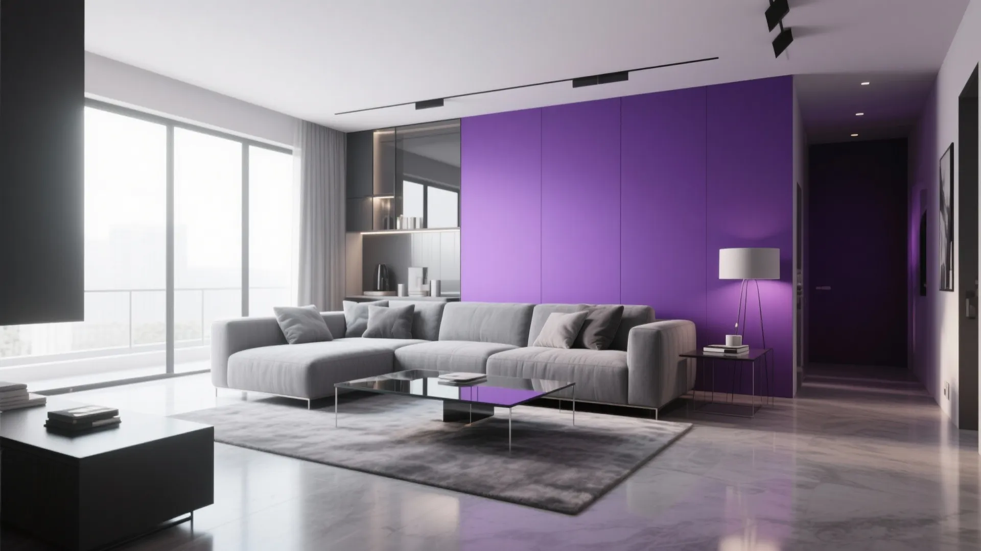 Deep Purple Accent Wall