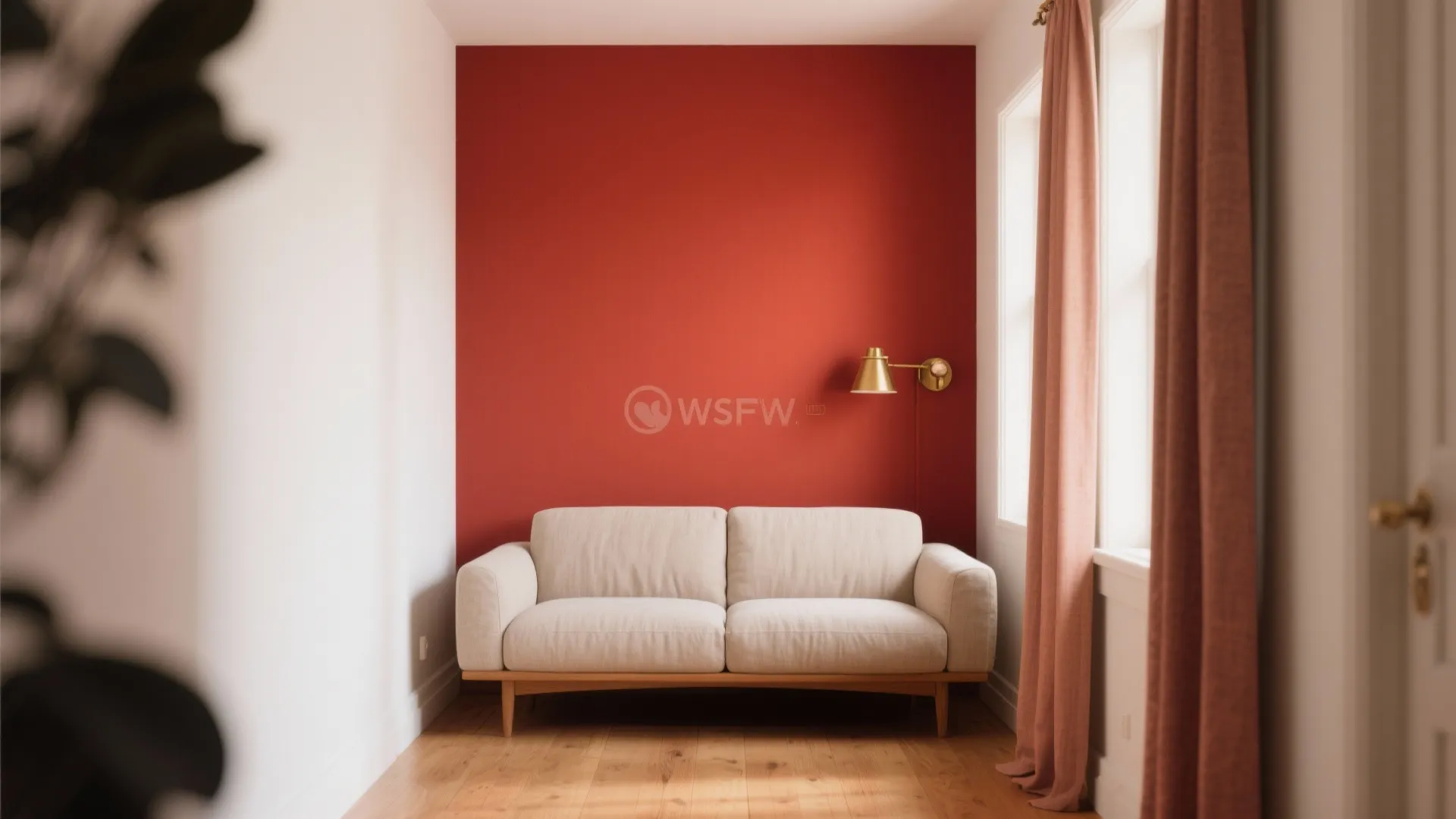 1) Deep Red Accent Wall with the Right Sheen