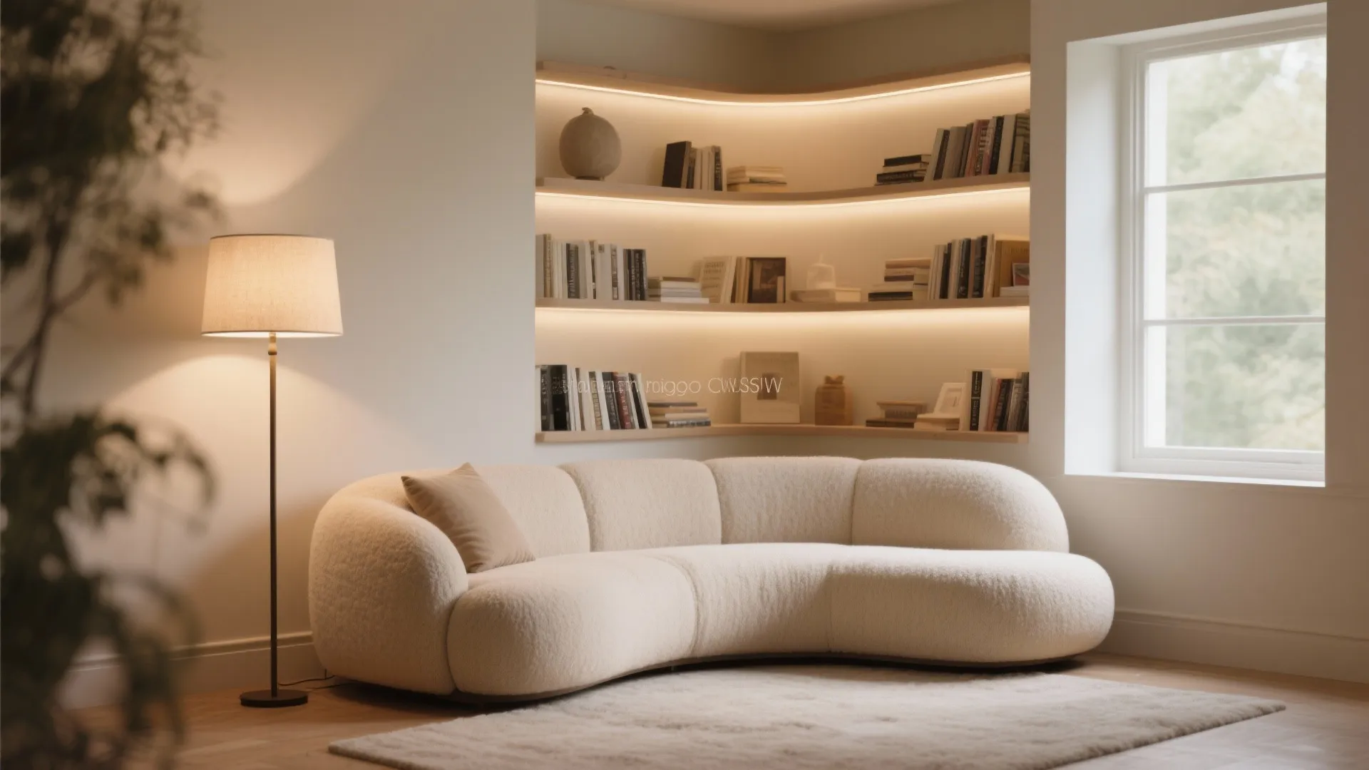 6. Deep-Seat Curved Sofa for Ultimate Relaxation