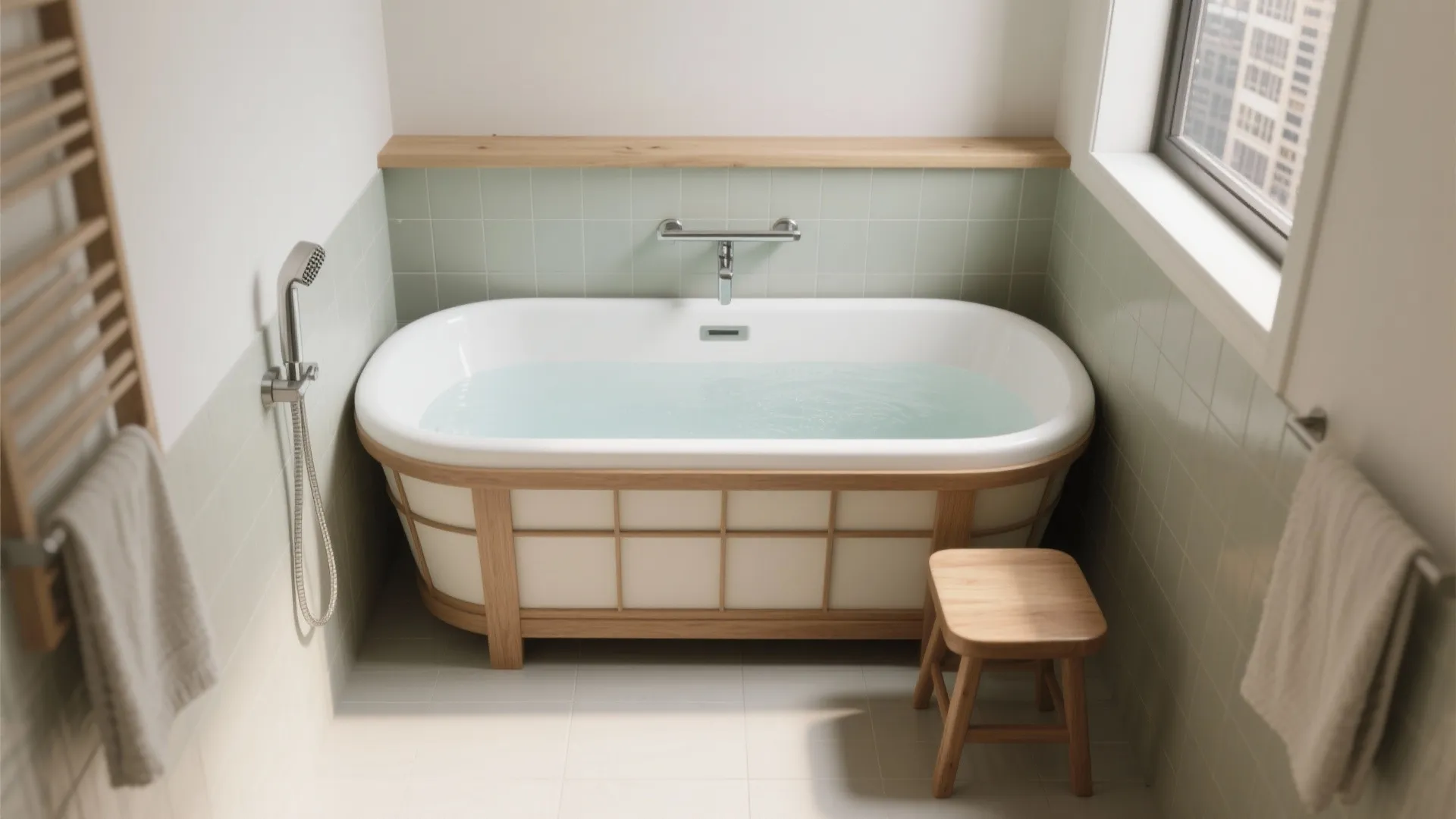 A Deep Soaking Tub in a Small Footprint