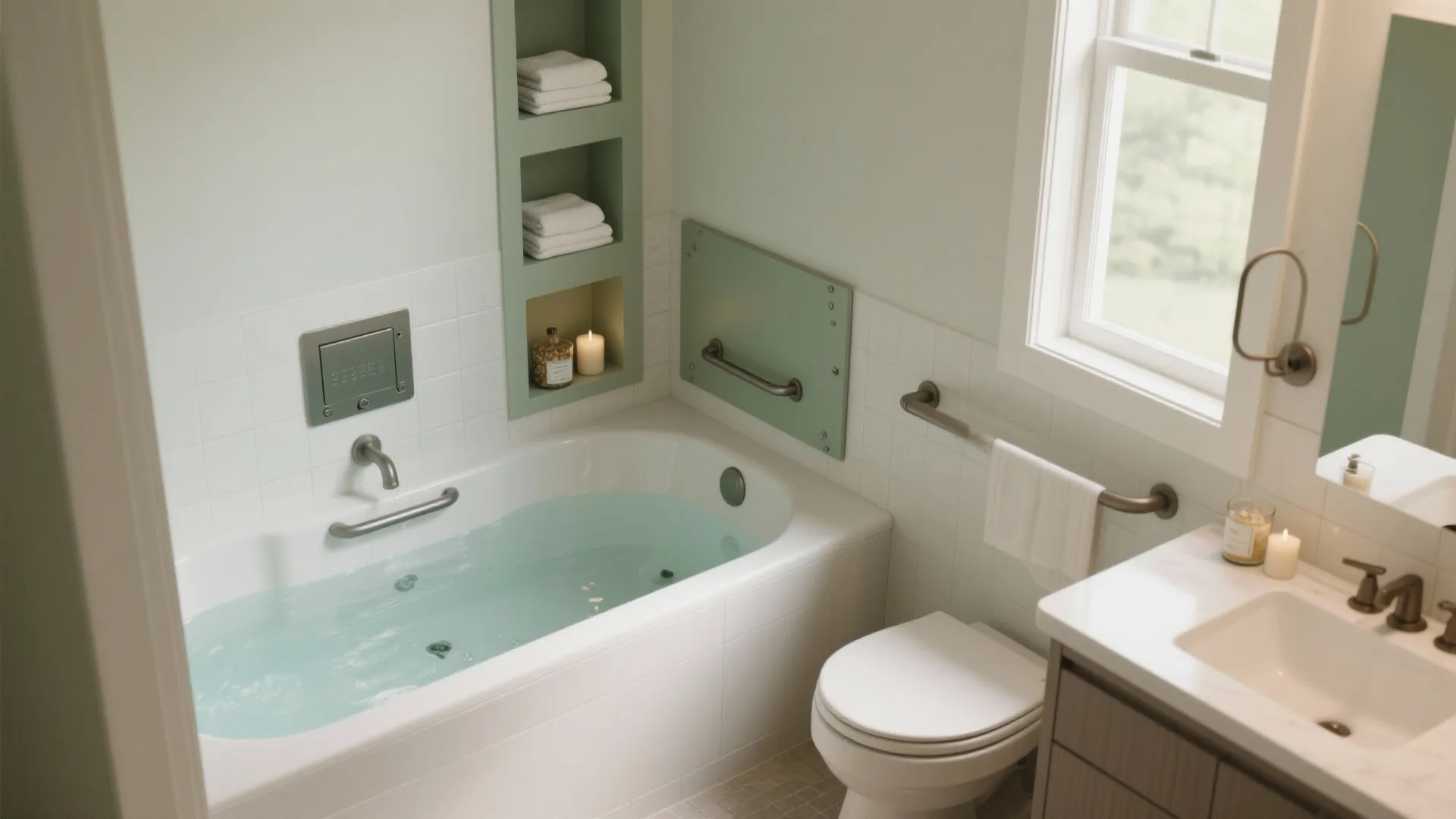 Deep-Soak Alcove with Niche Storage