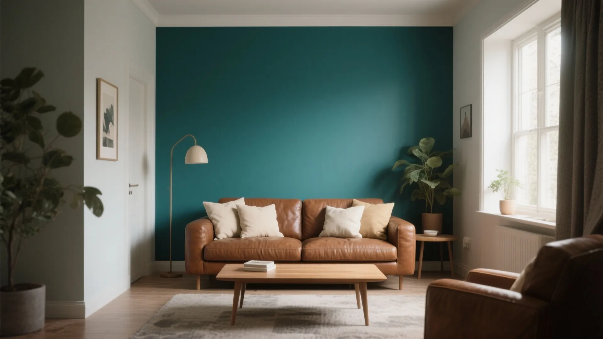 1. Deep Teal Accent Wall
