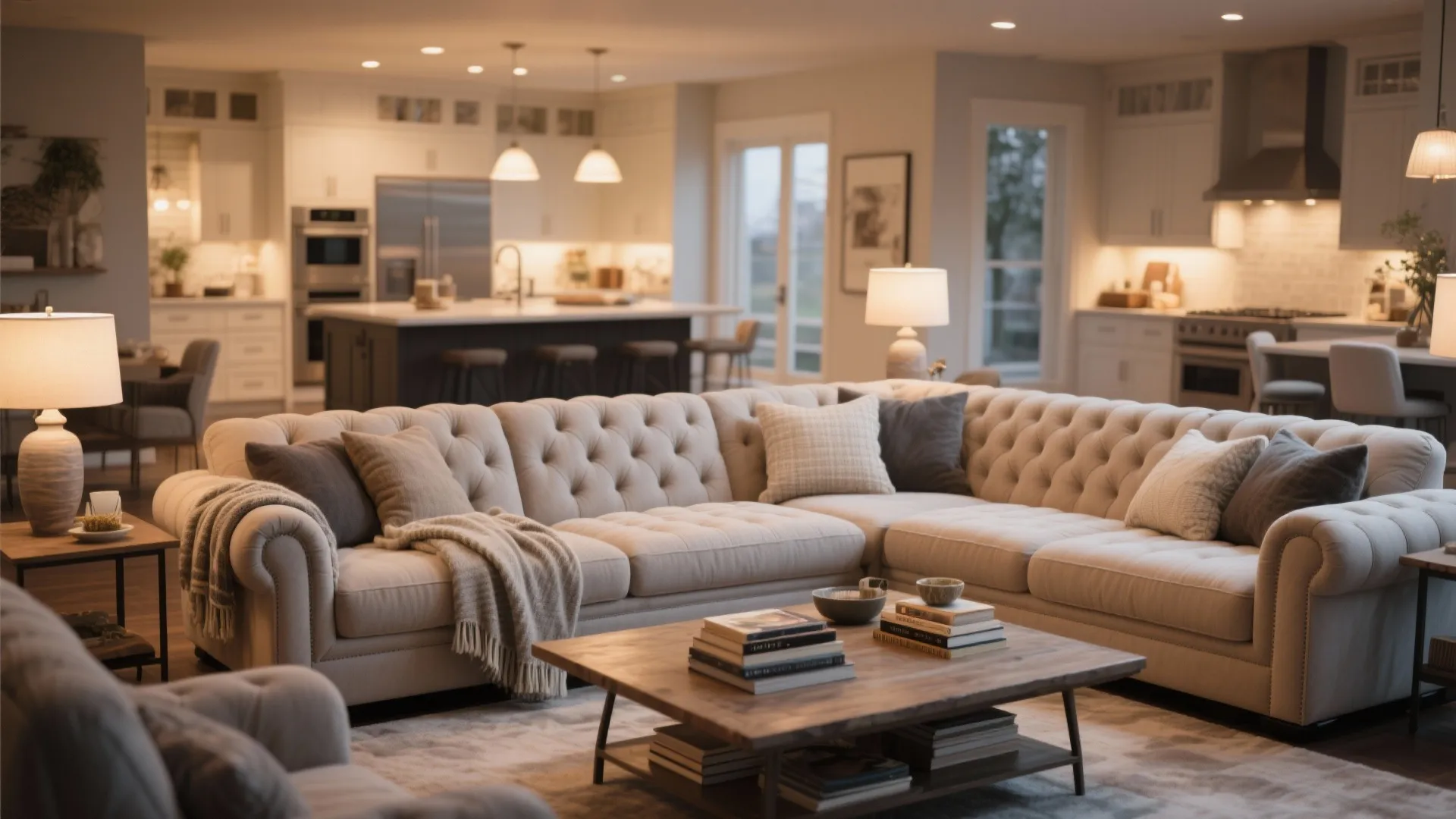 Sectional with Deep Tufting