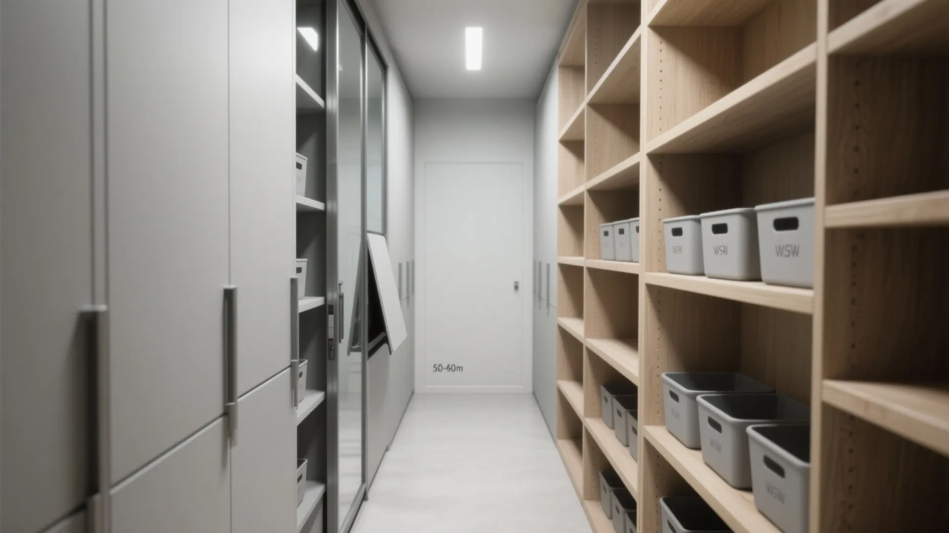 2) Pair deep cabinets with a shallow wall