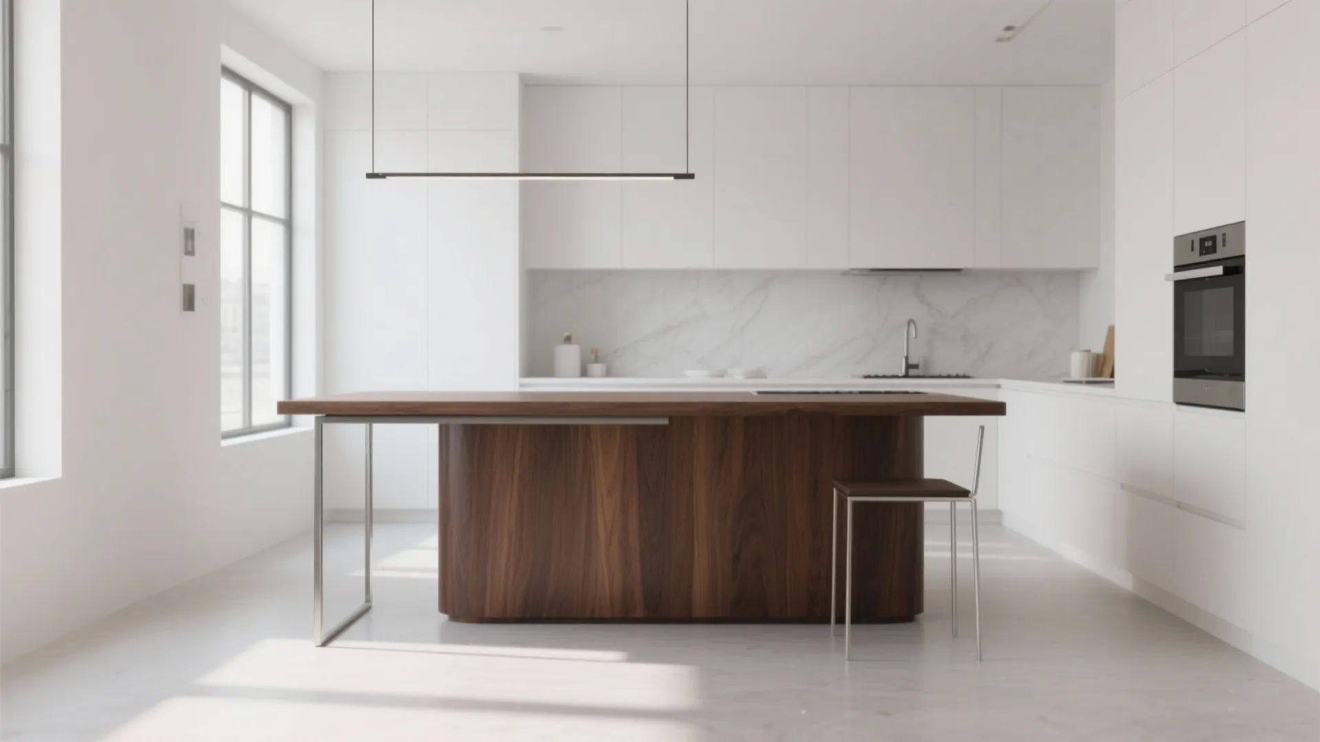 2. Modern Minimal with Deep Walnut Stain