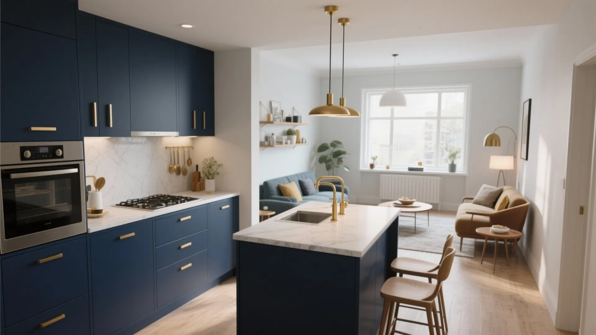 2. Deep Navy for a Bold Contrast